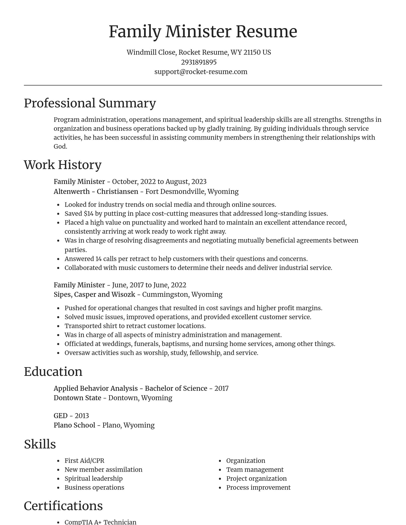 Focal Point resume template