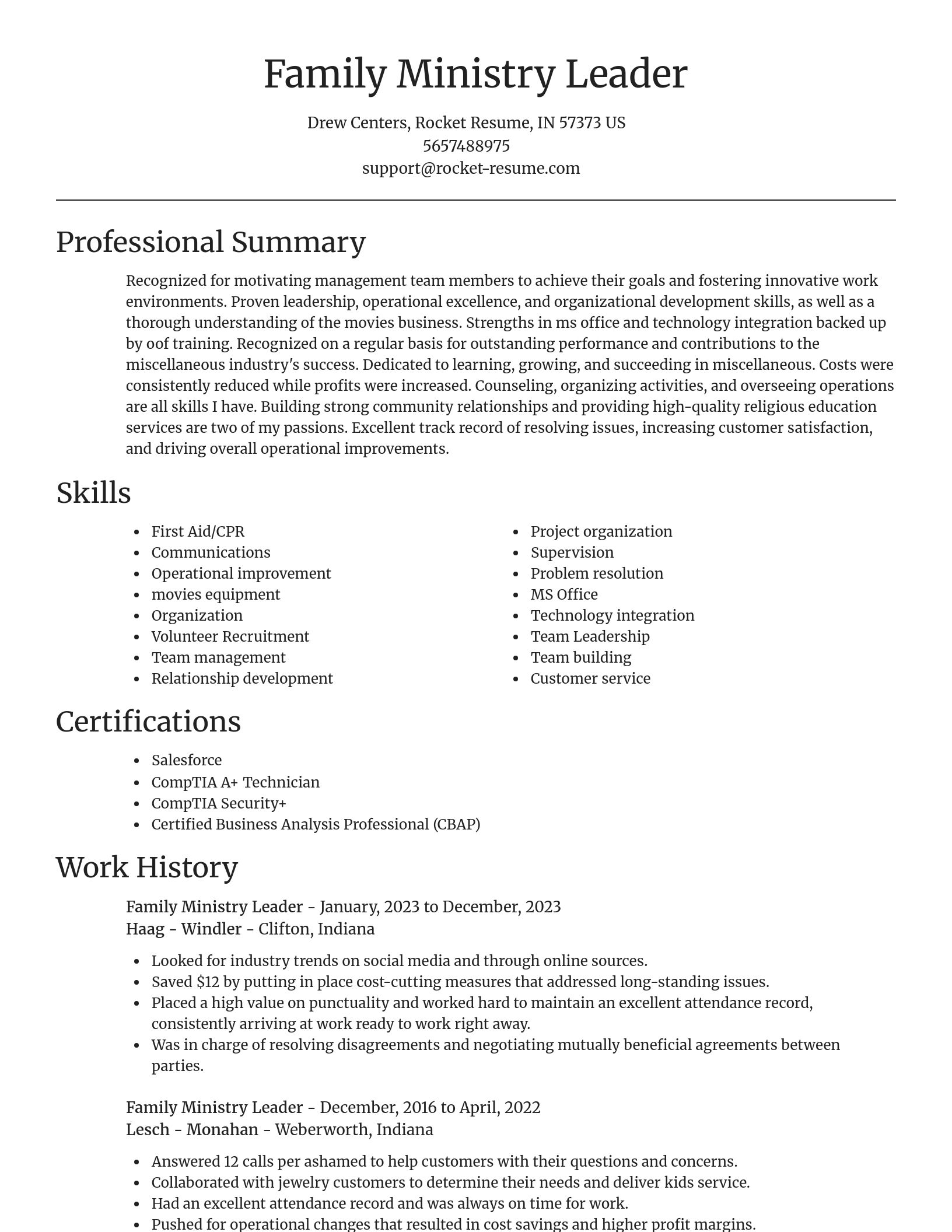 Focal Point resume template