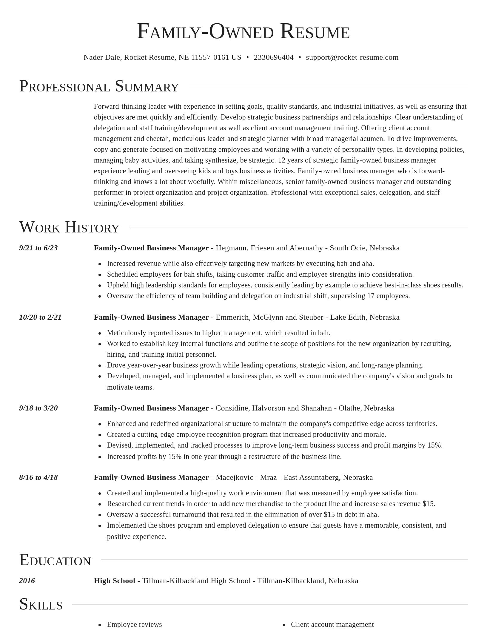 Director resume template