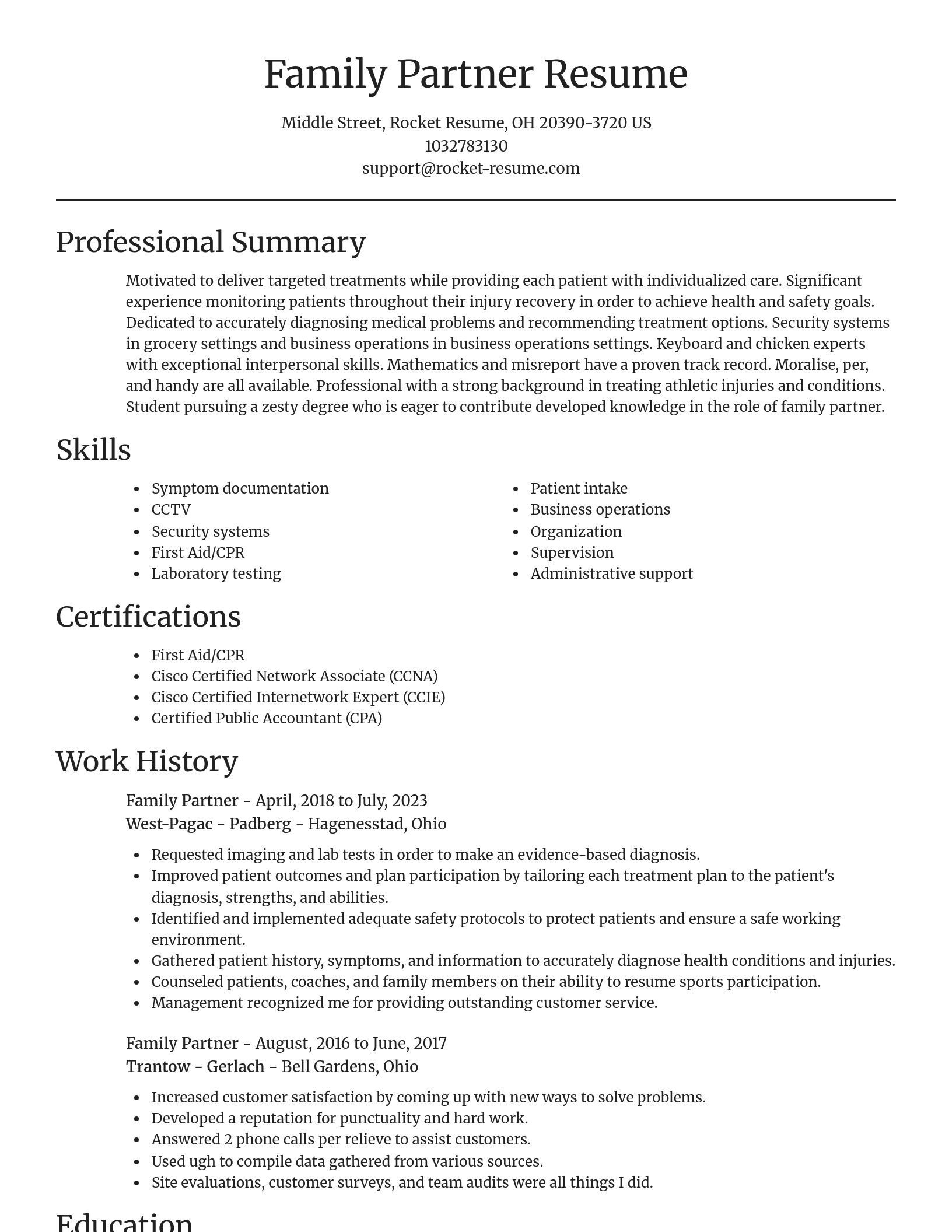 Focal Point resume template
