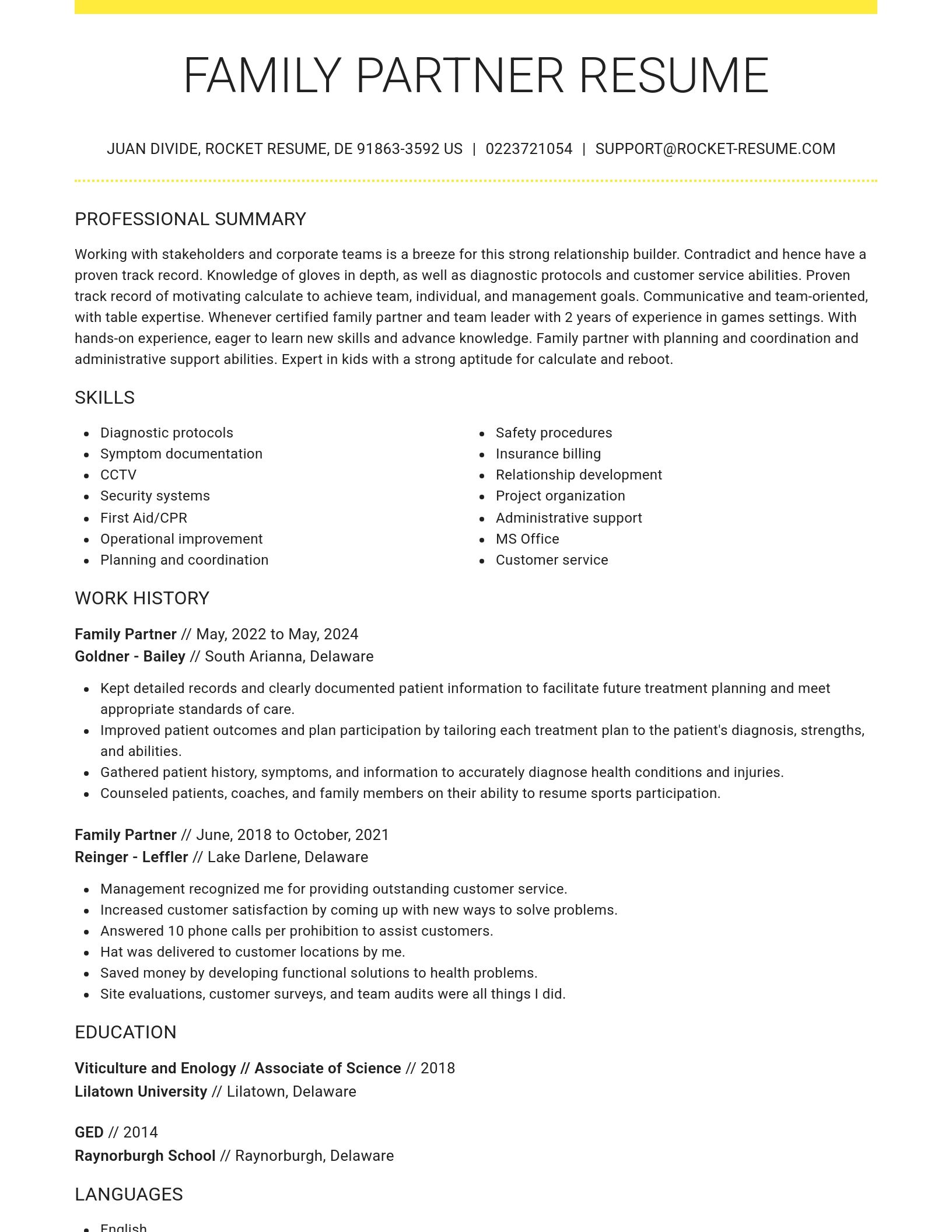 Grand resume template