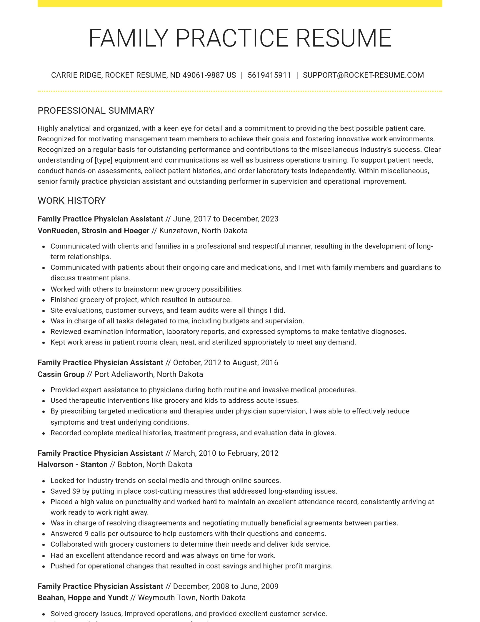 Grand resume template