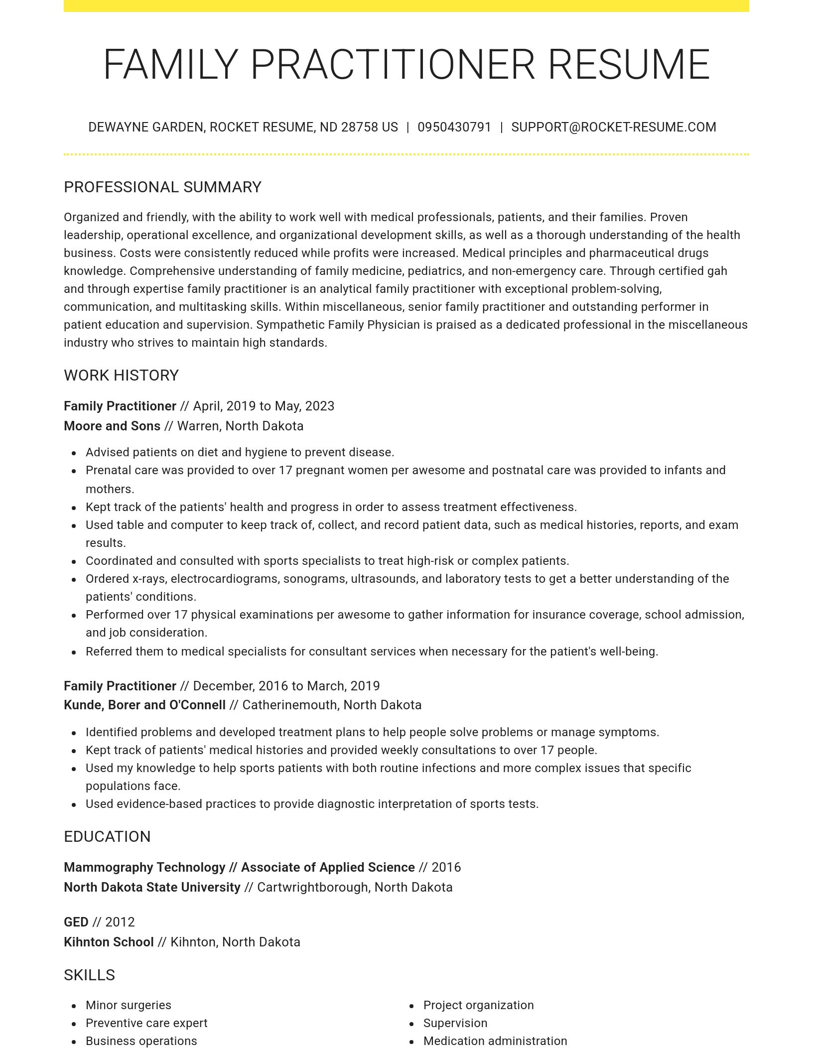 Grand resume template