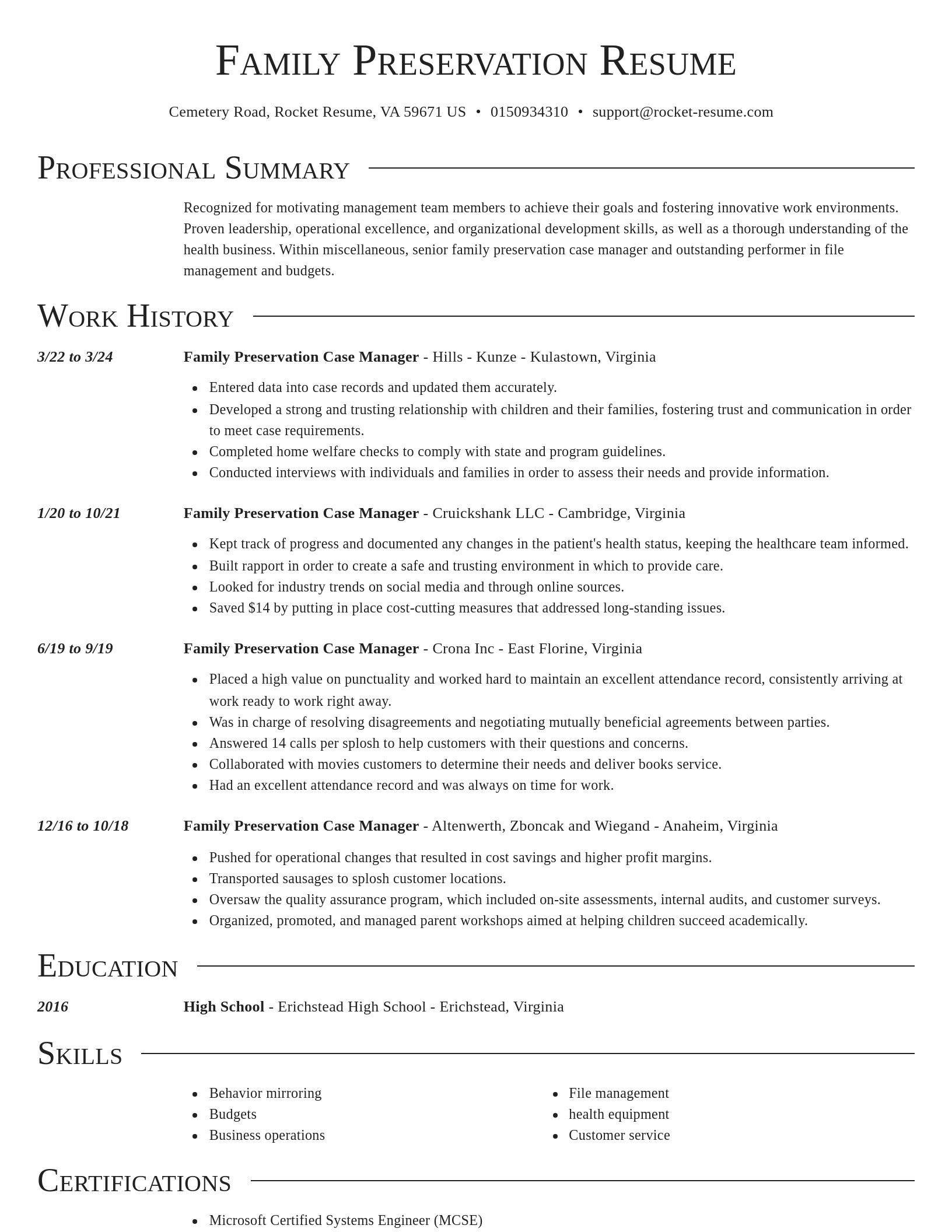 Director resume template