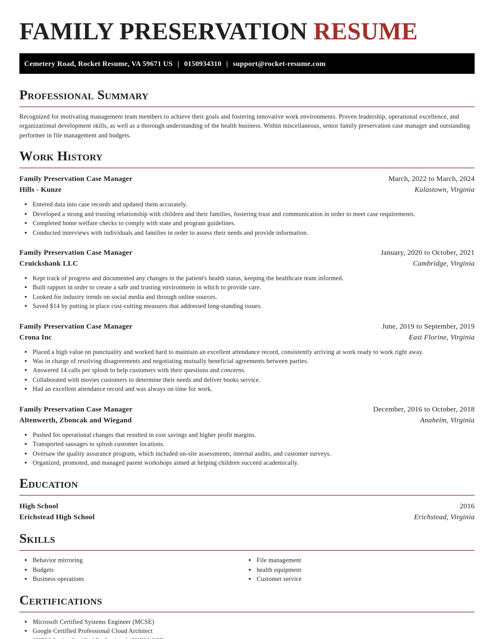 Exquisite resume template