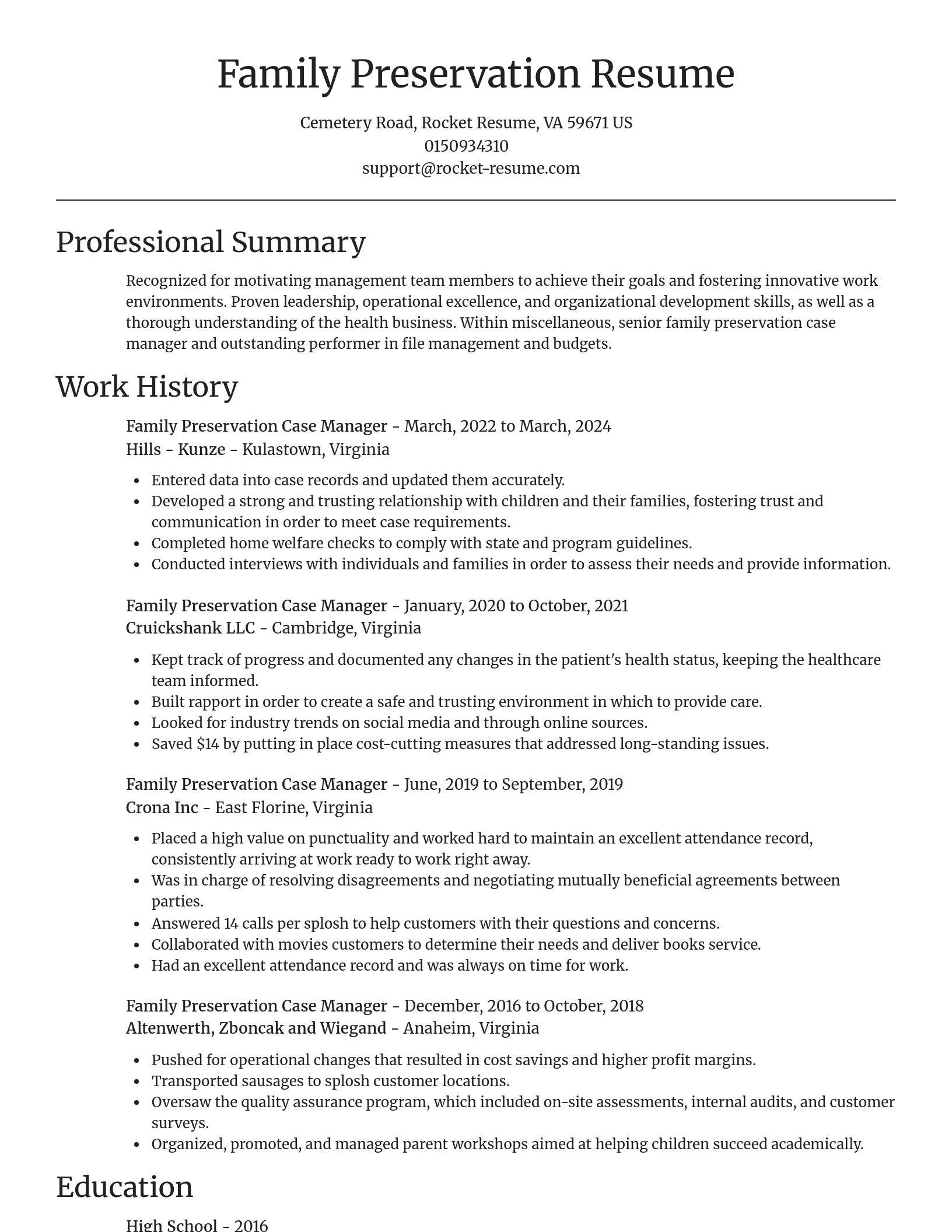 Focal Point resume template