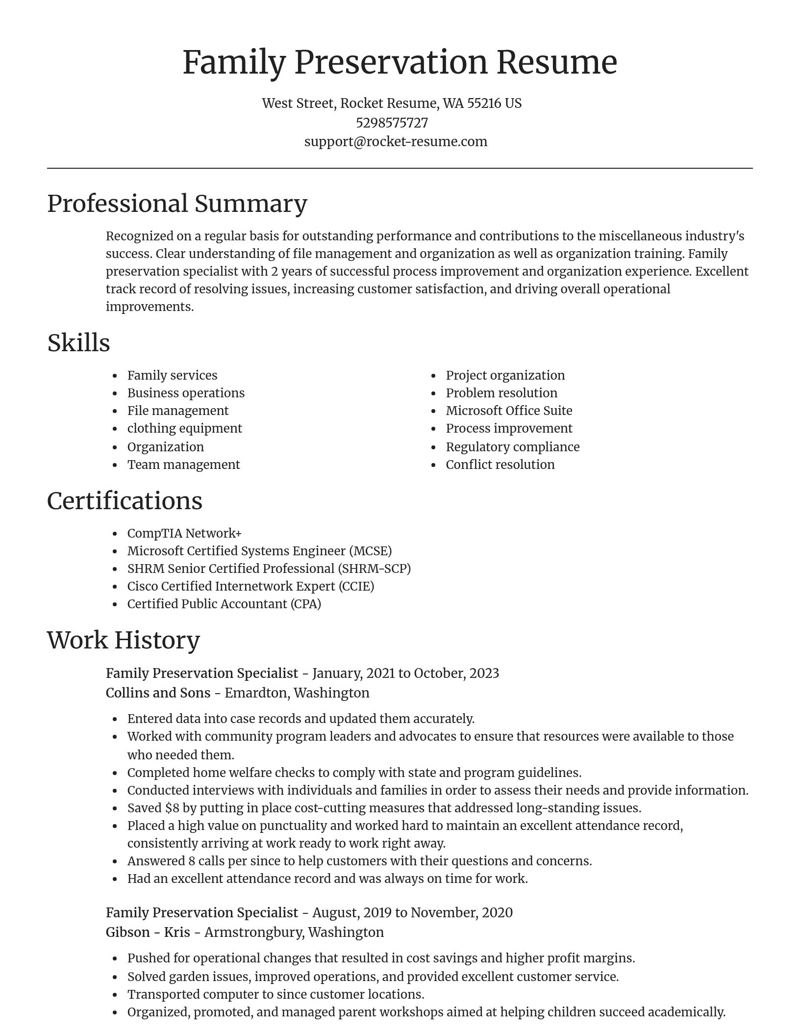 Focal Point resume template