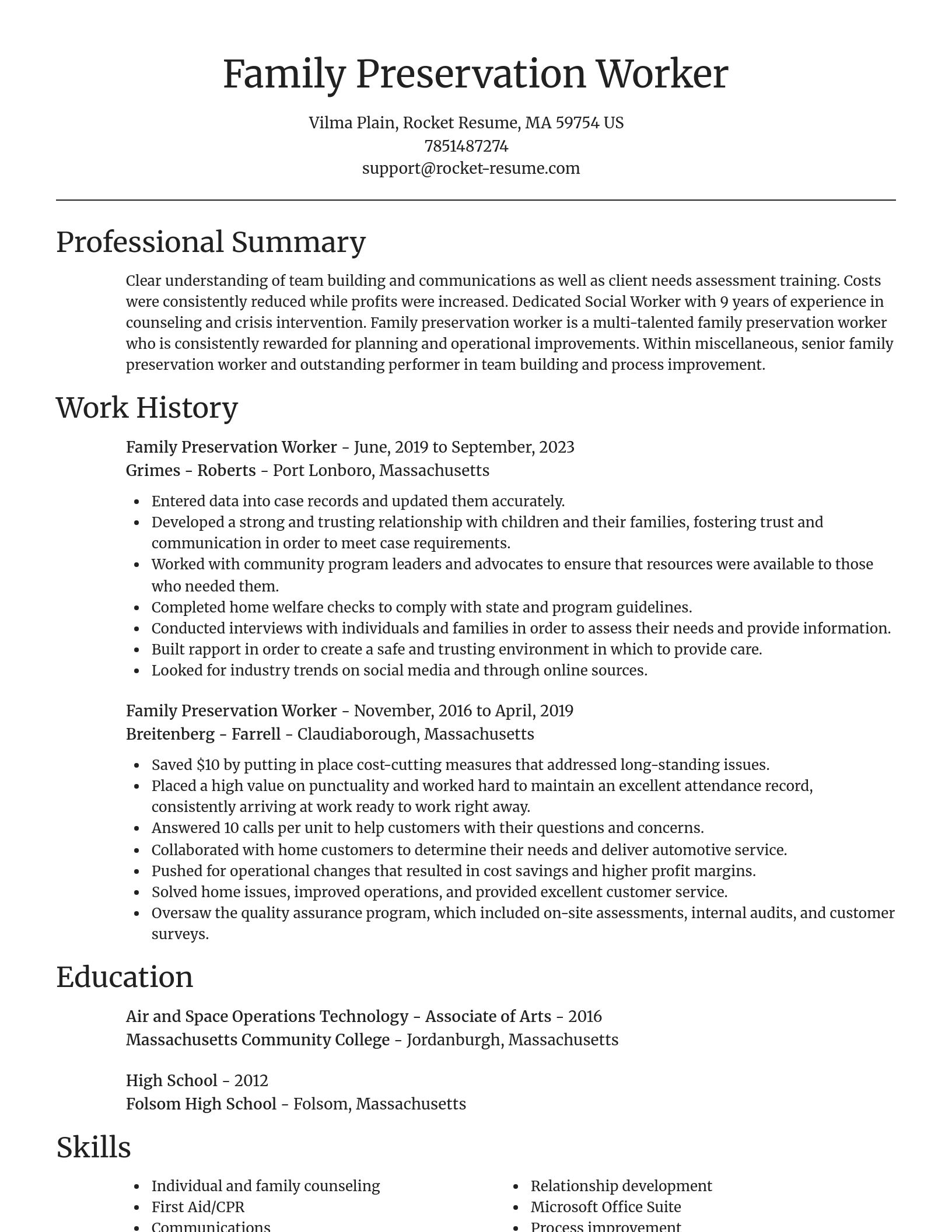 Focal Point resume template