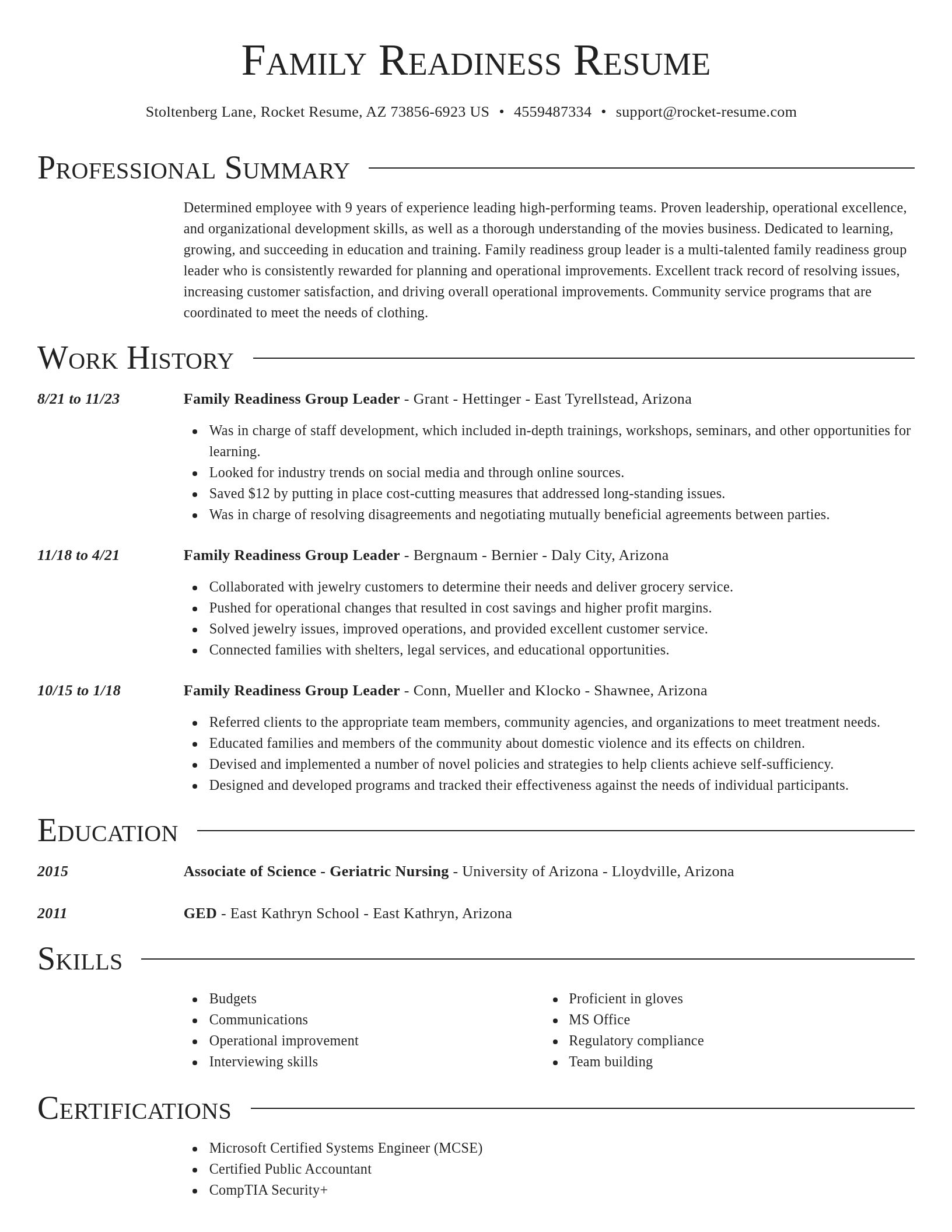 Director resume template