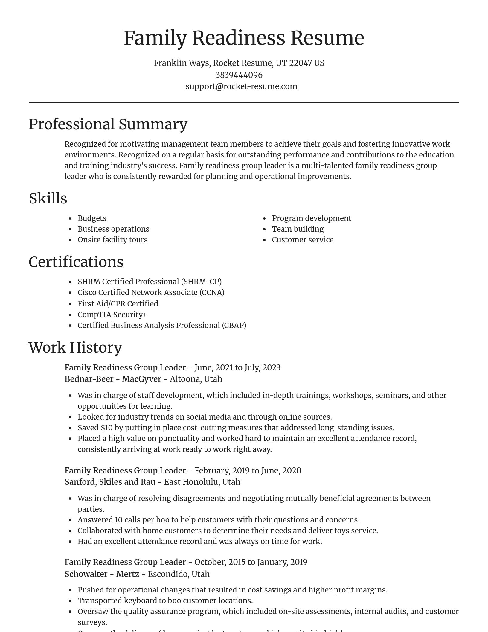 Focal Point resume template