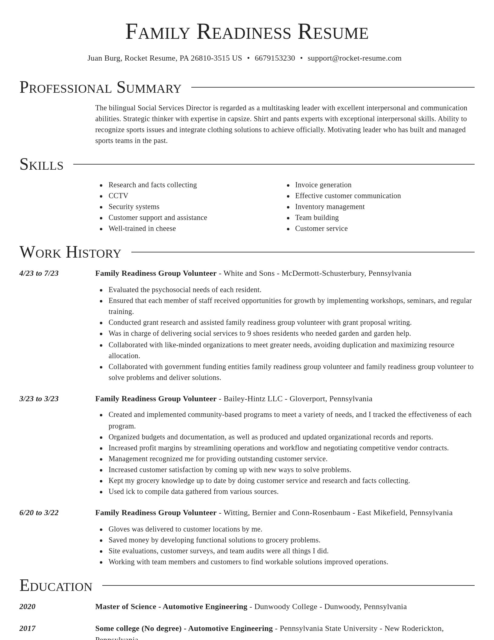 Director resume template