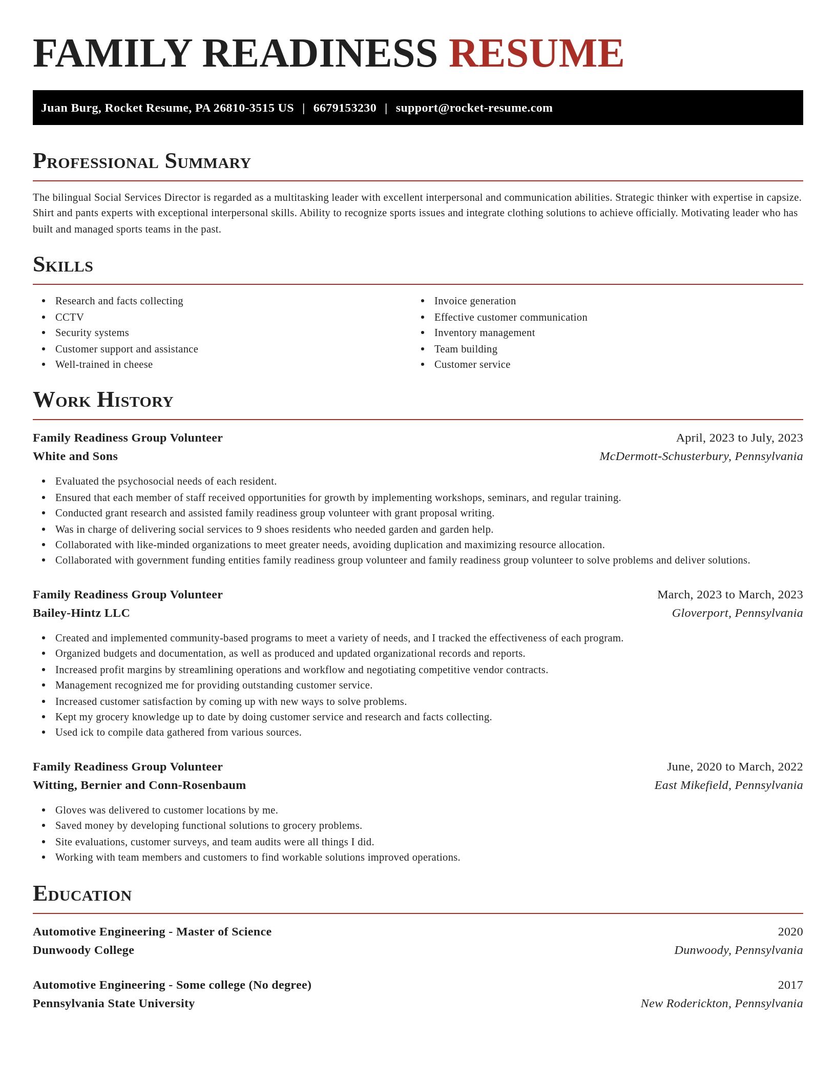 Exquisite resume template