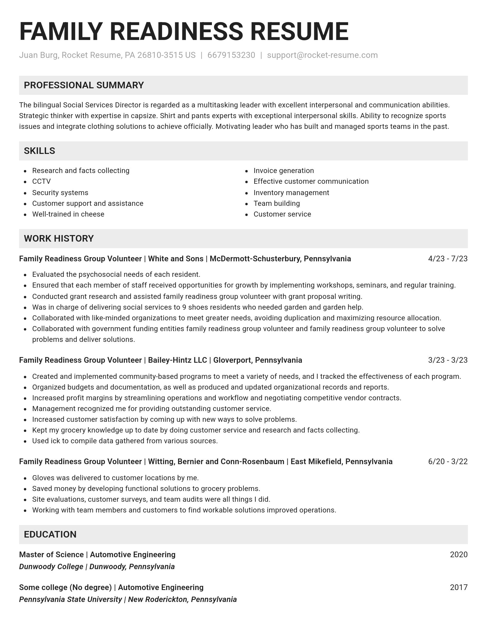 Genius resume template
