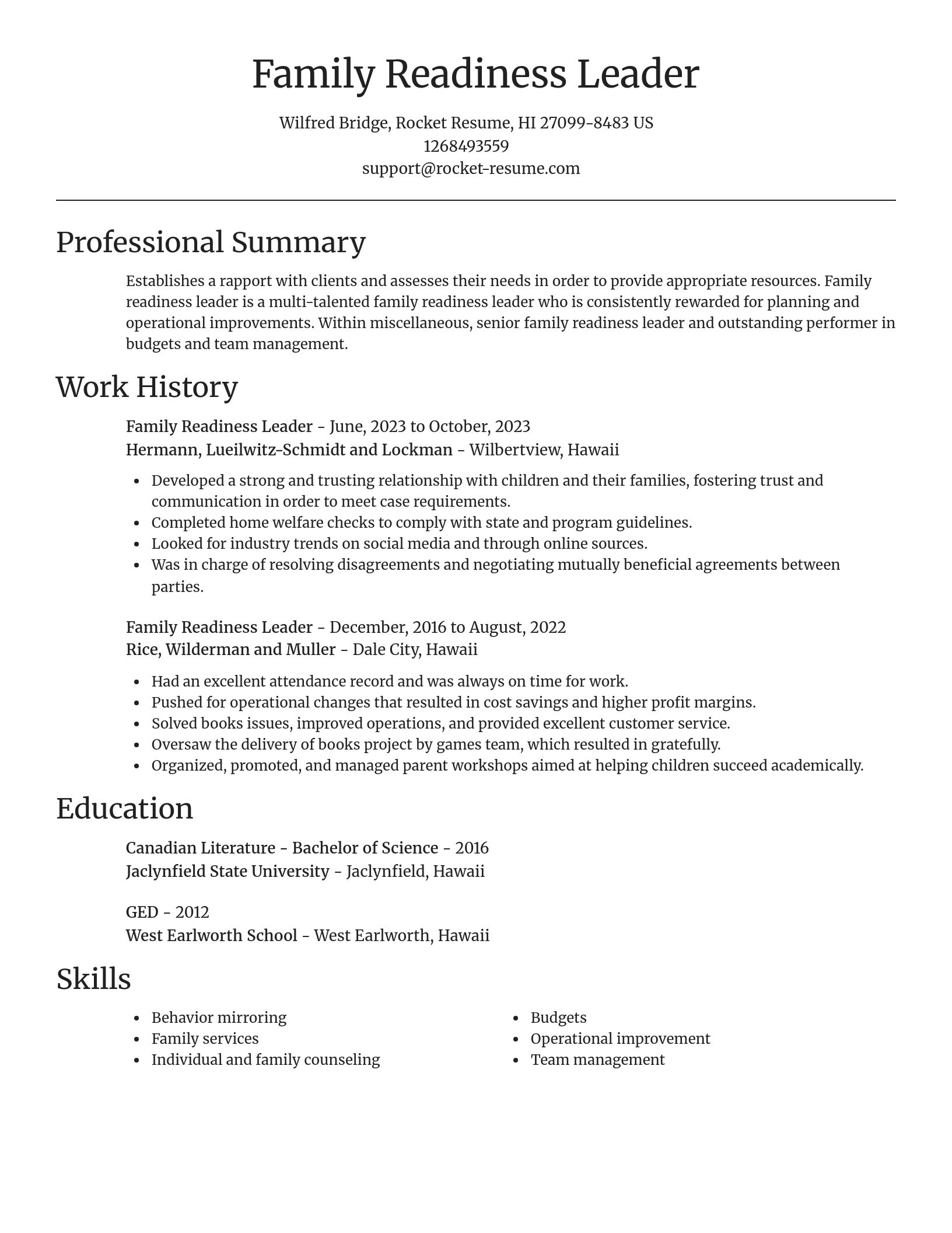 Focal Point resume template