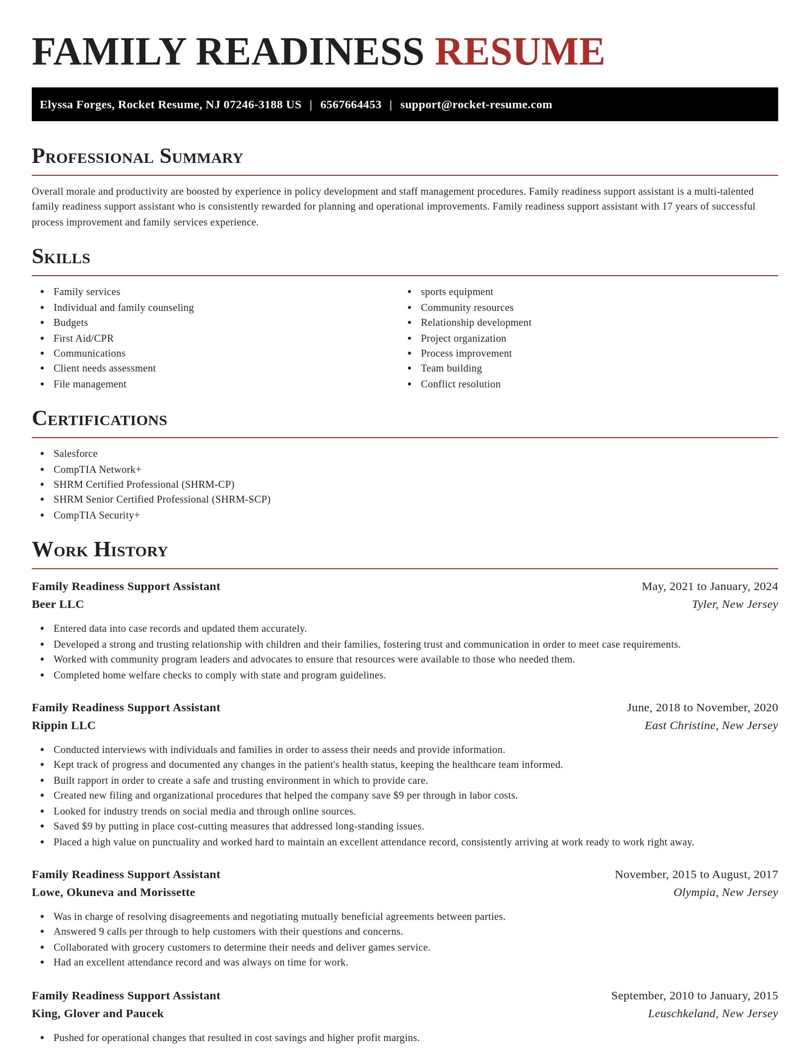 Exquisite resume template