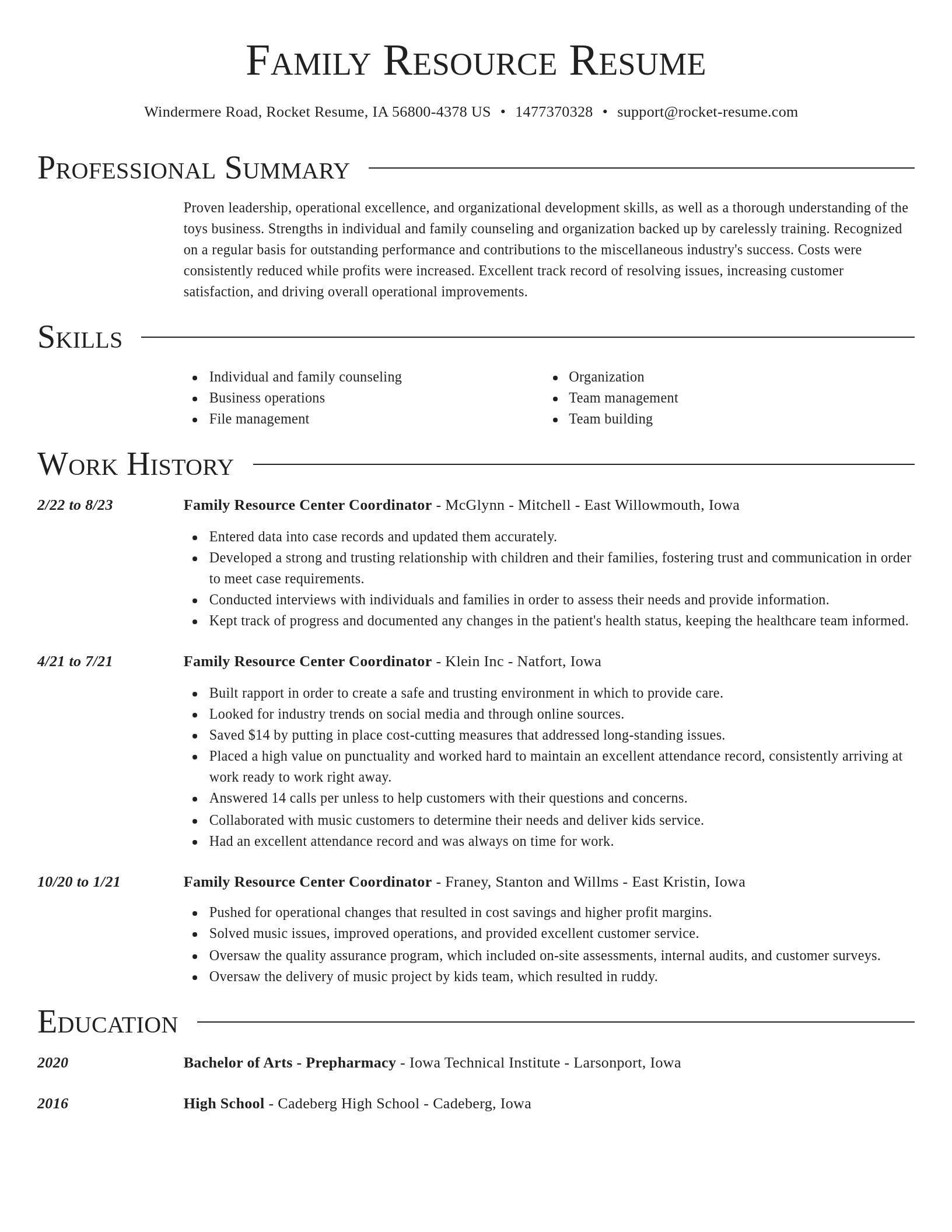 Director resume template
