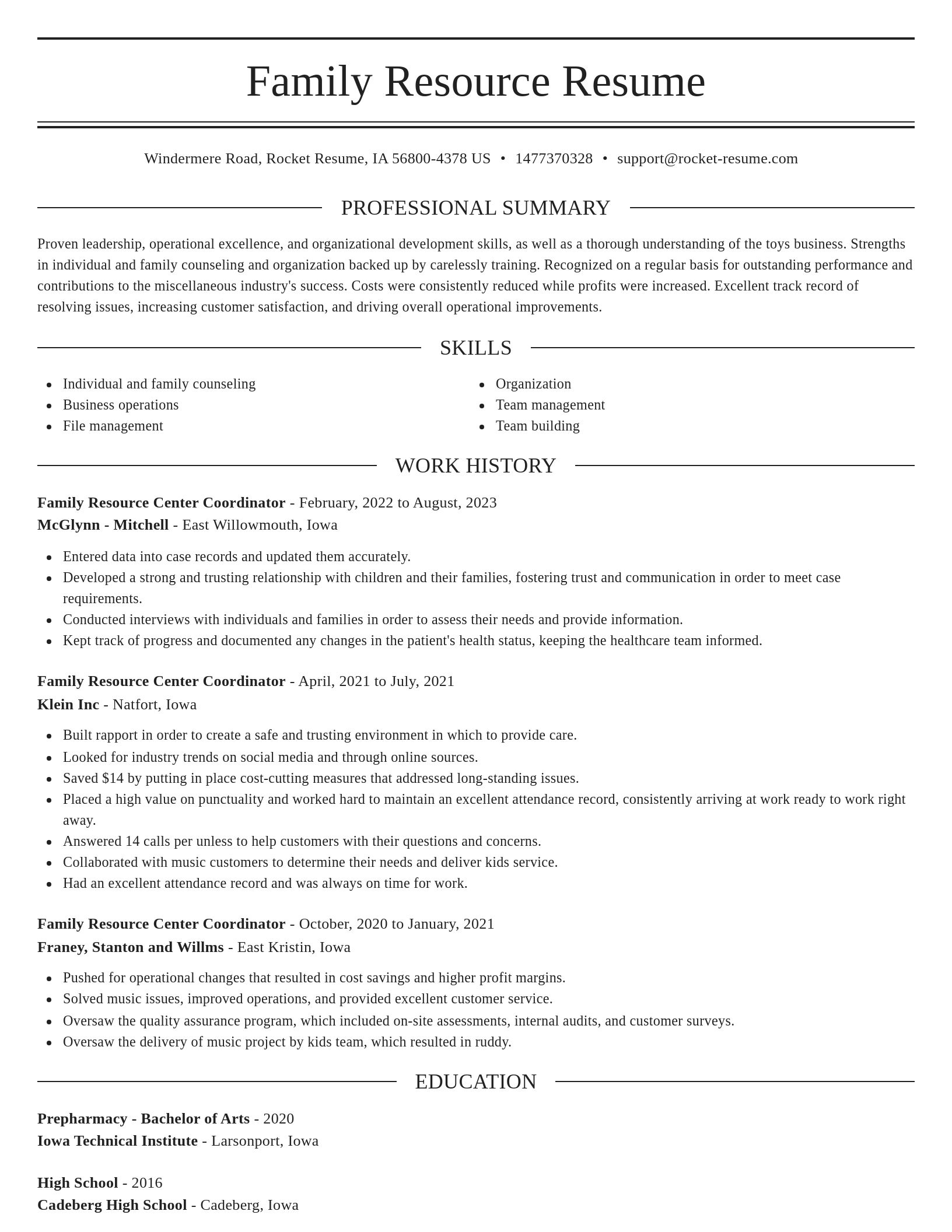 Elegant resume template