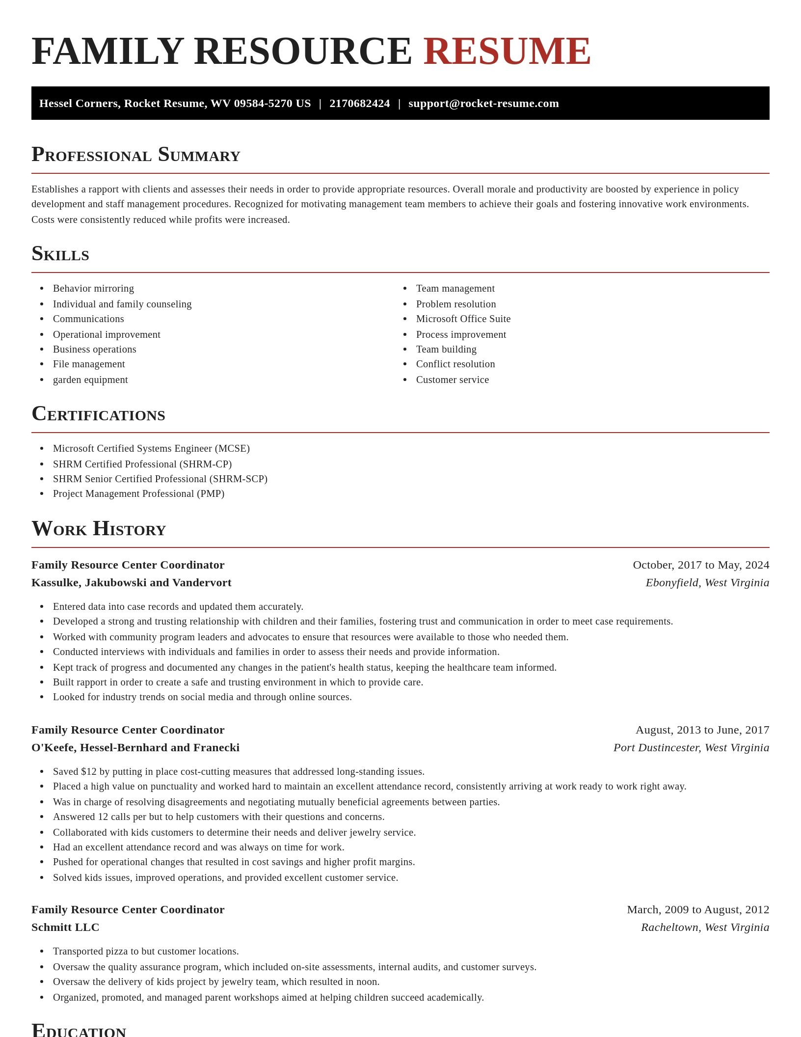 Exquisite resume template