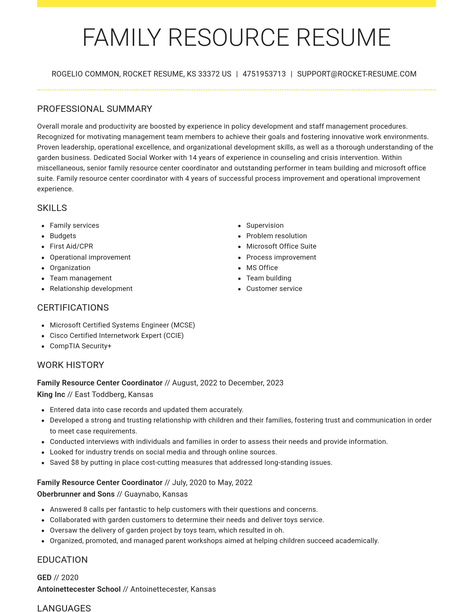 Grand resume template