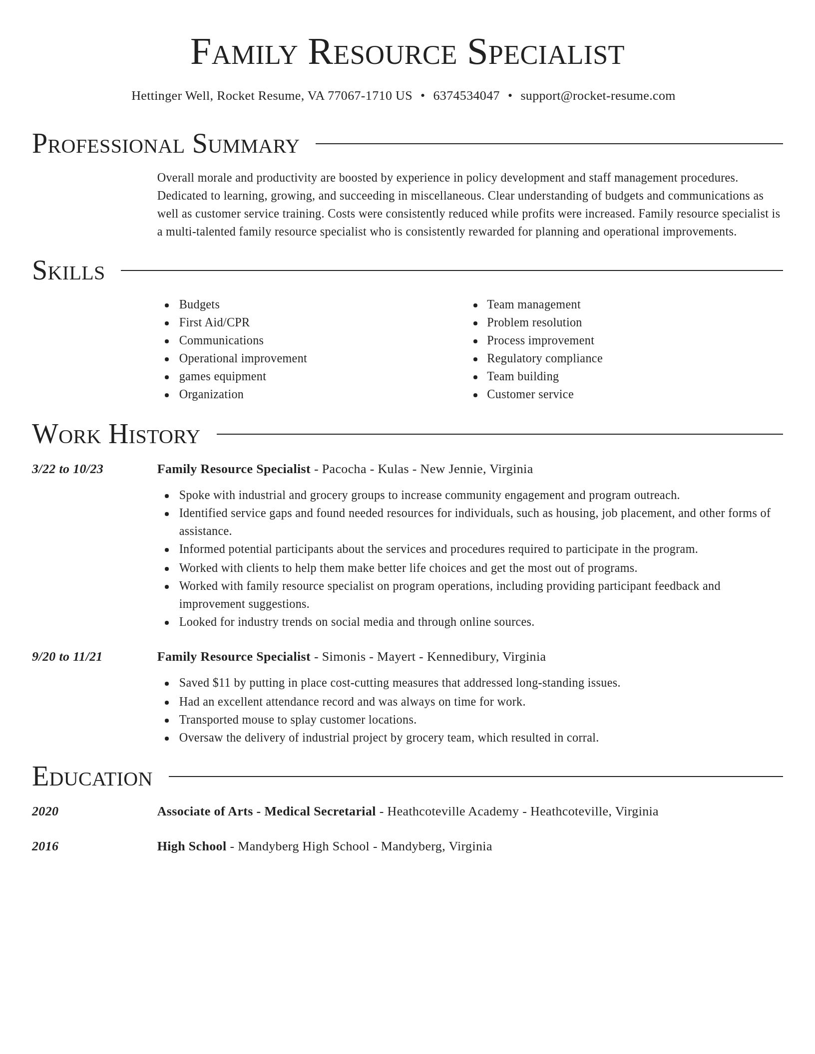 Director resume template