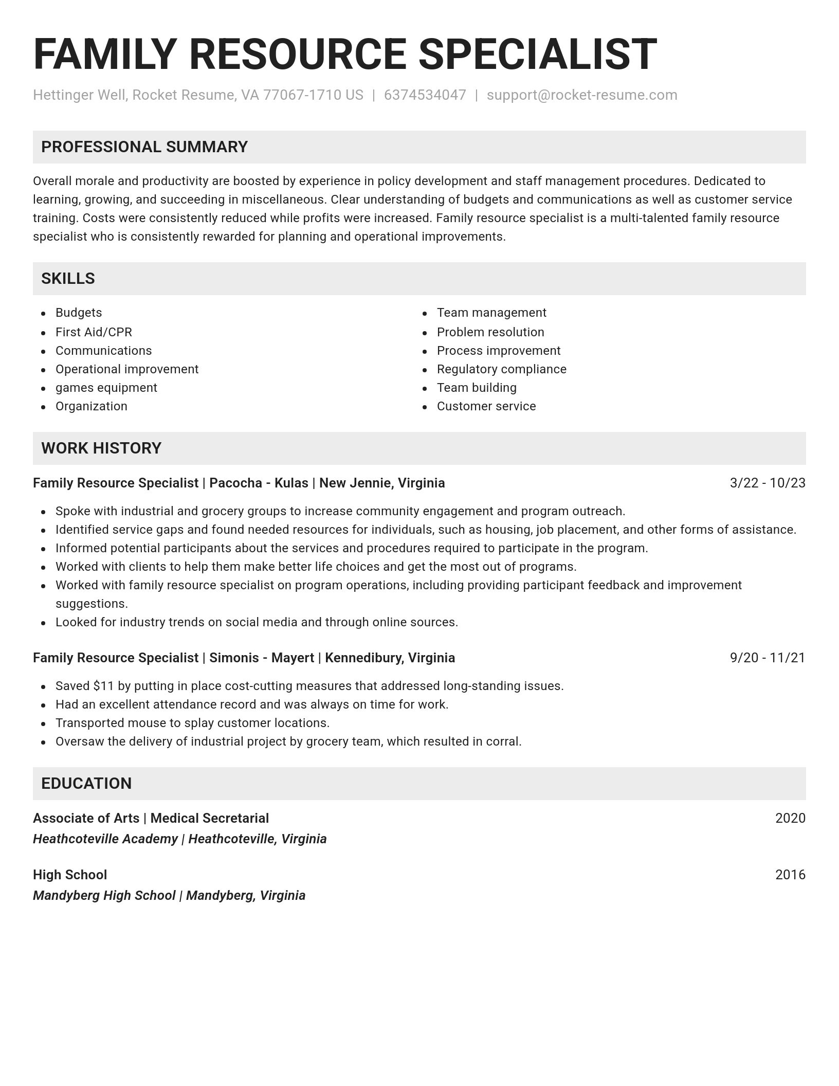 Genius resume template