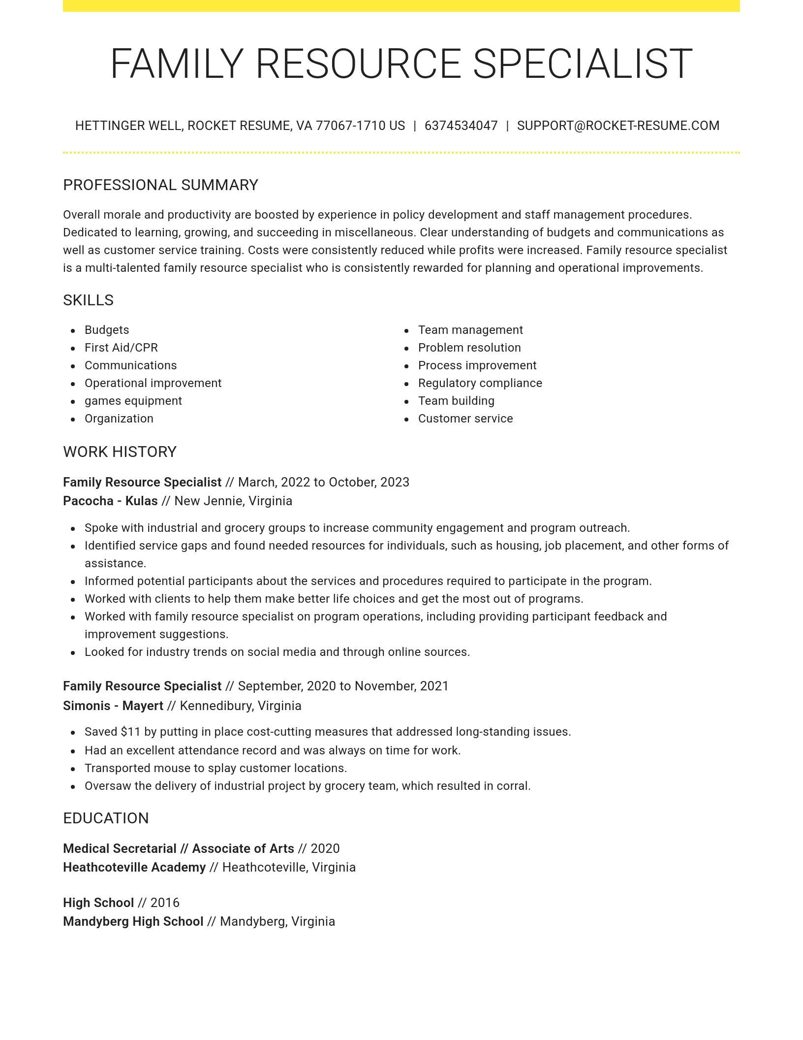 Grand resume template