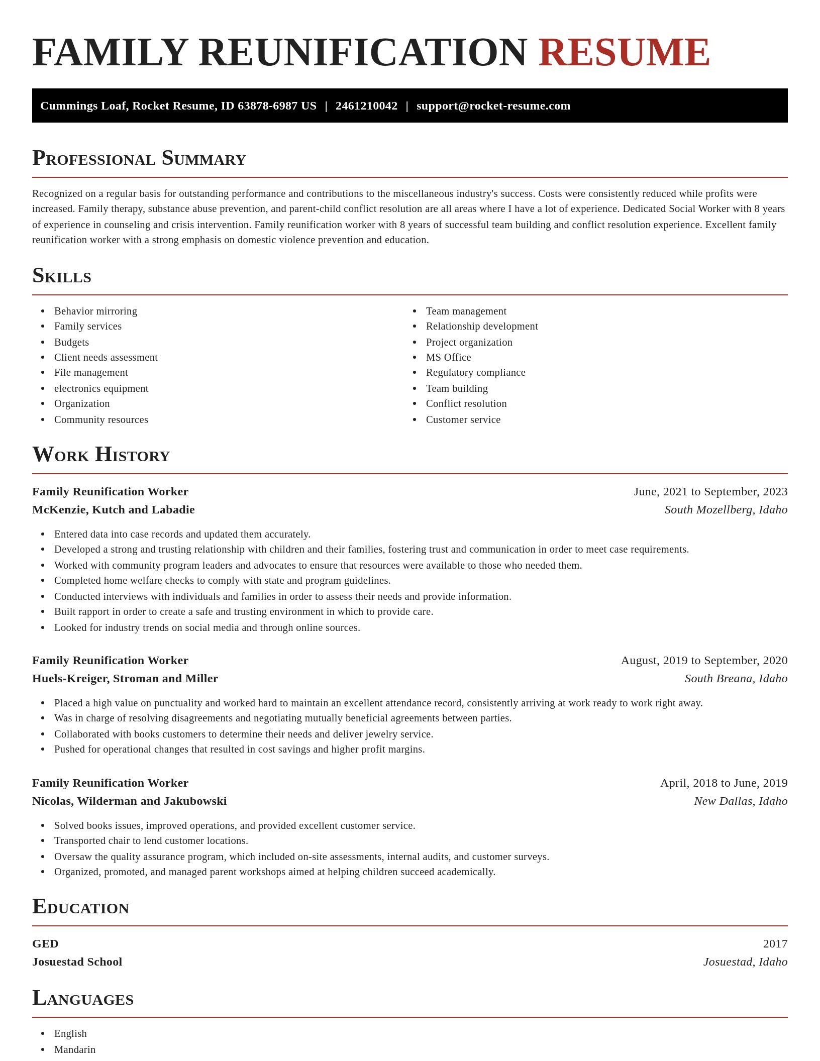 Exquisite resume template
