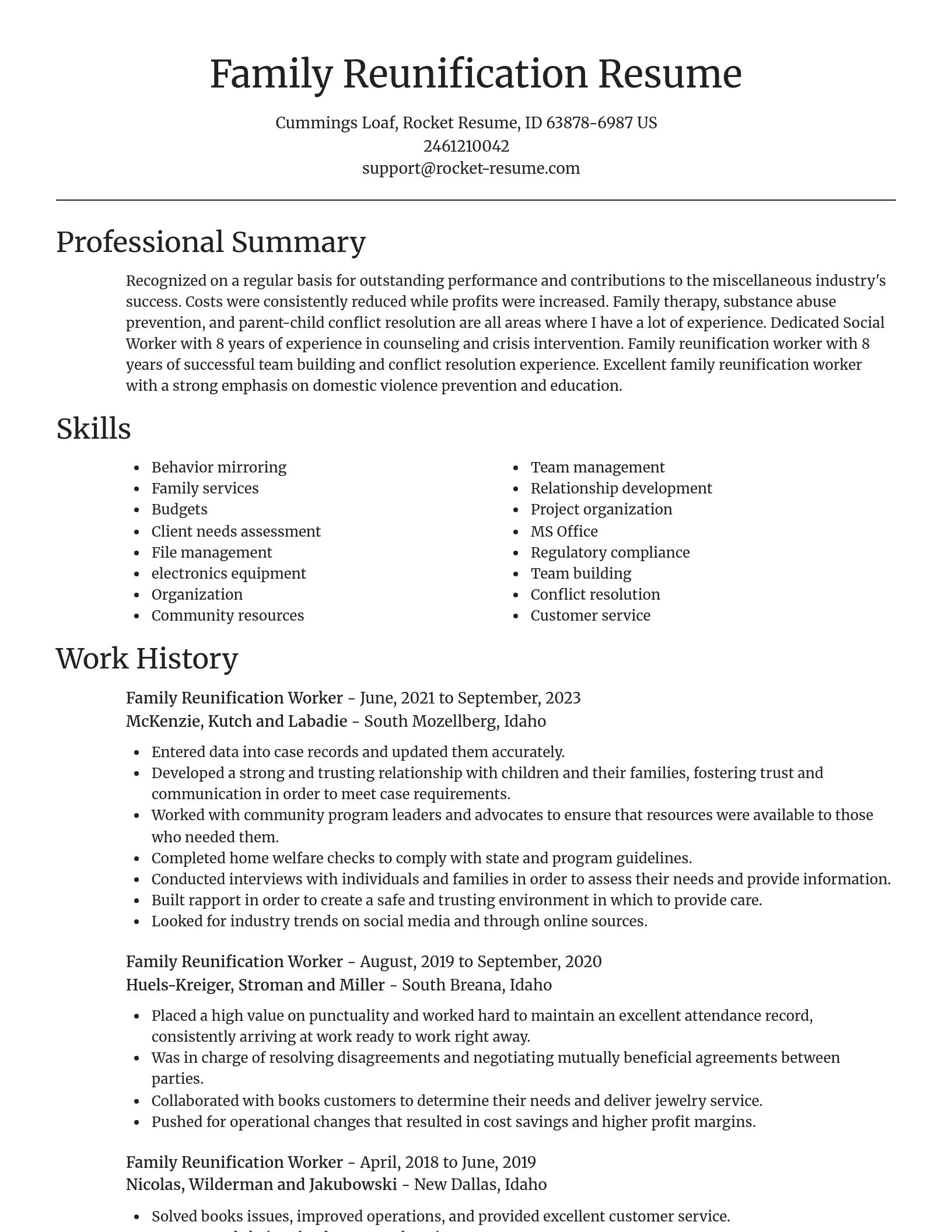 Focal Point resume template