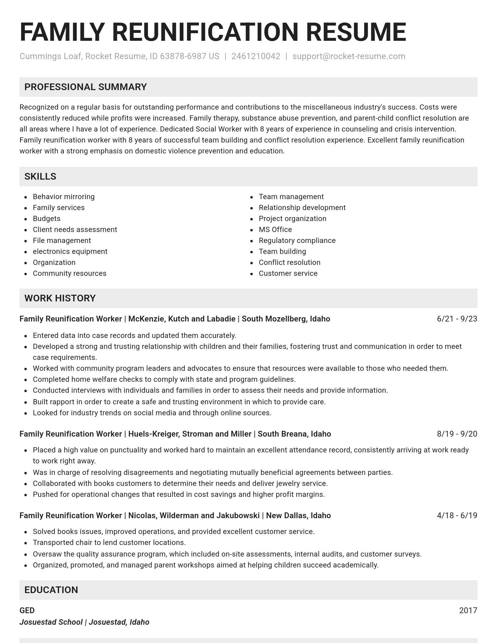 Genius resume template