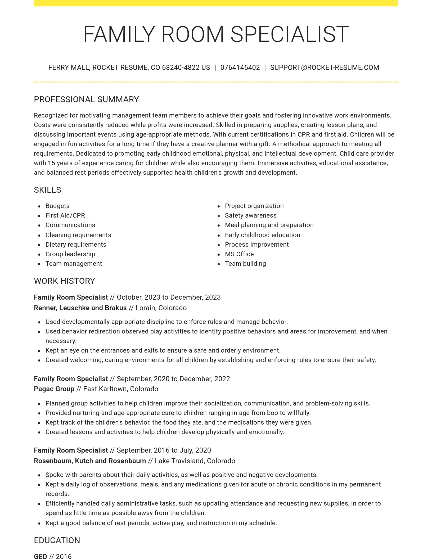 Grand resume template