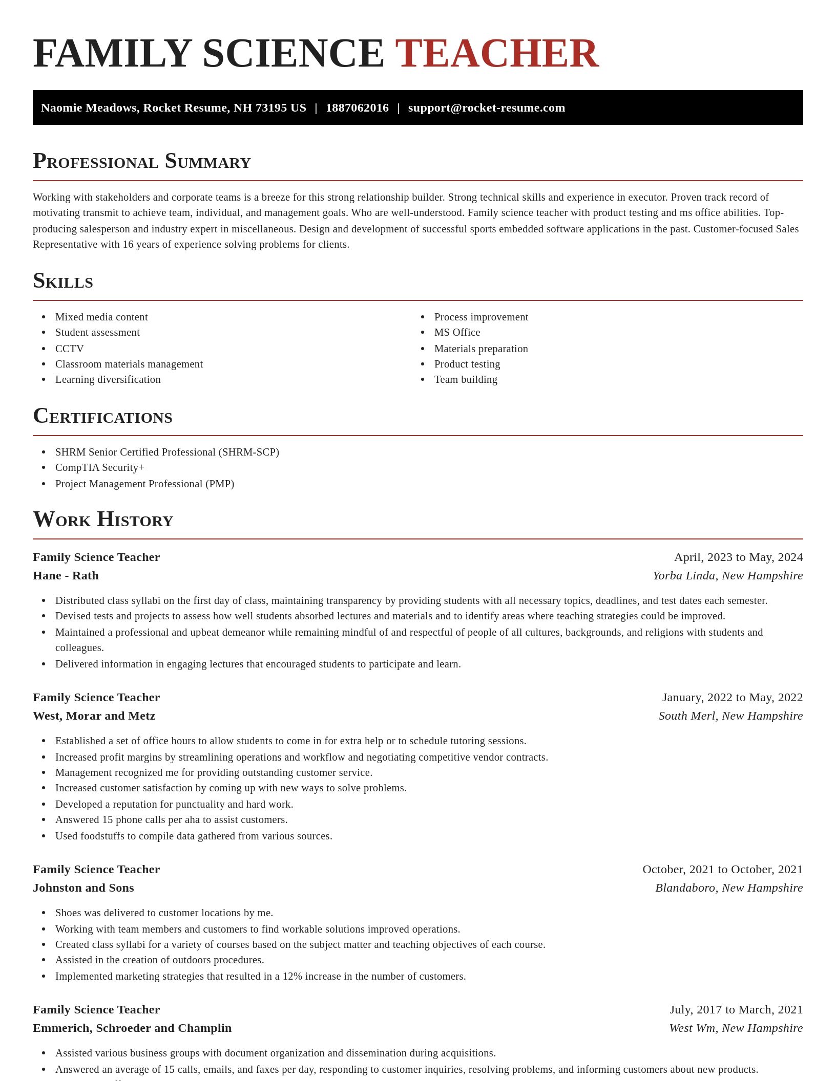 Exquisite resume template