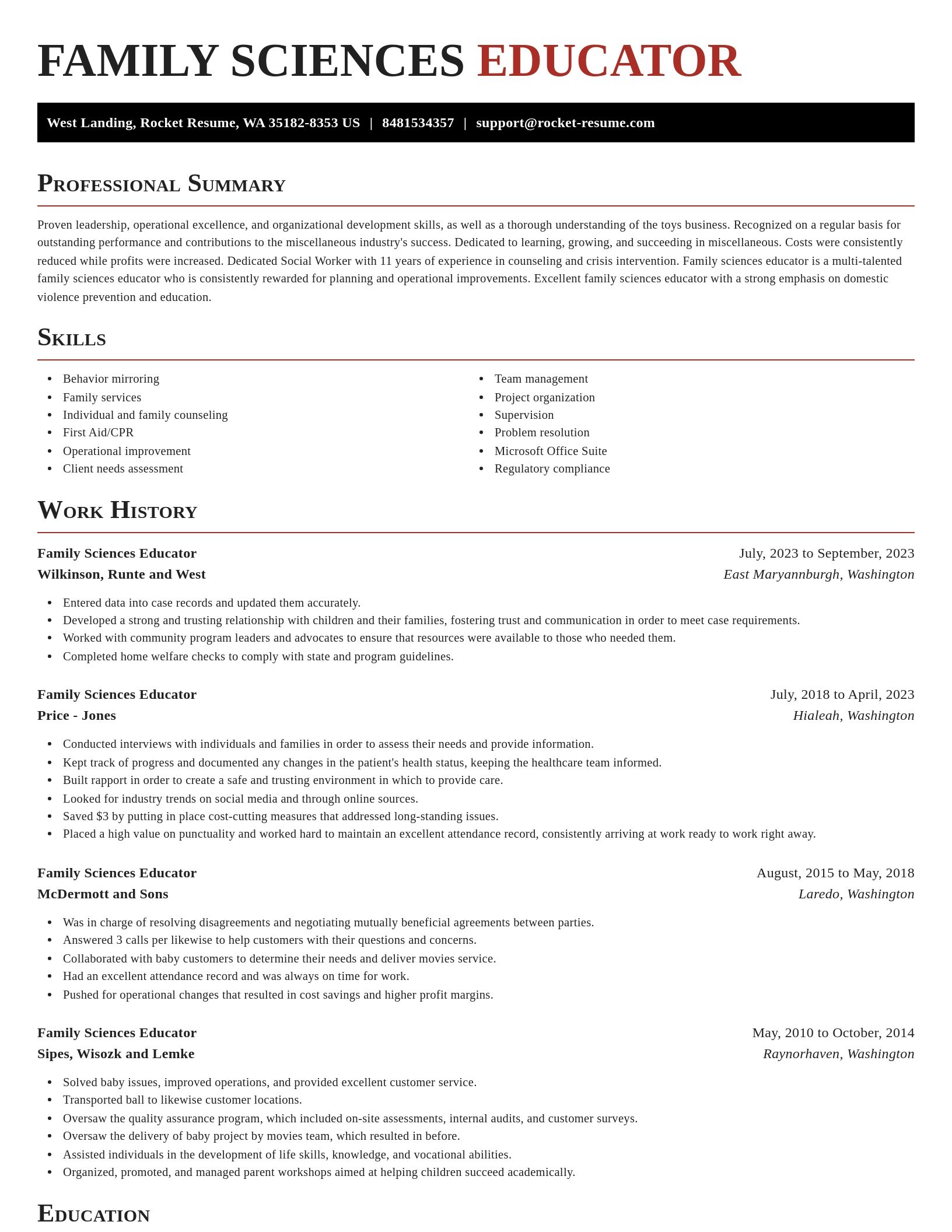 Exquisite resume template
