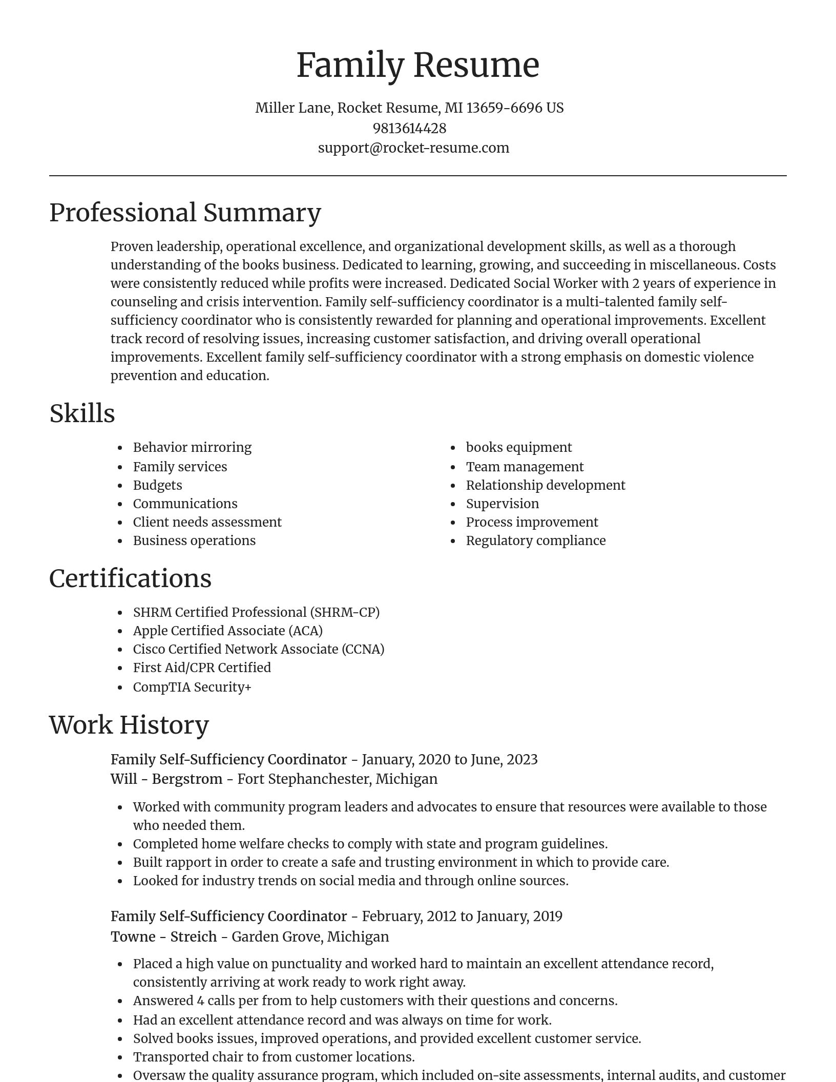 Focal Point resume template