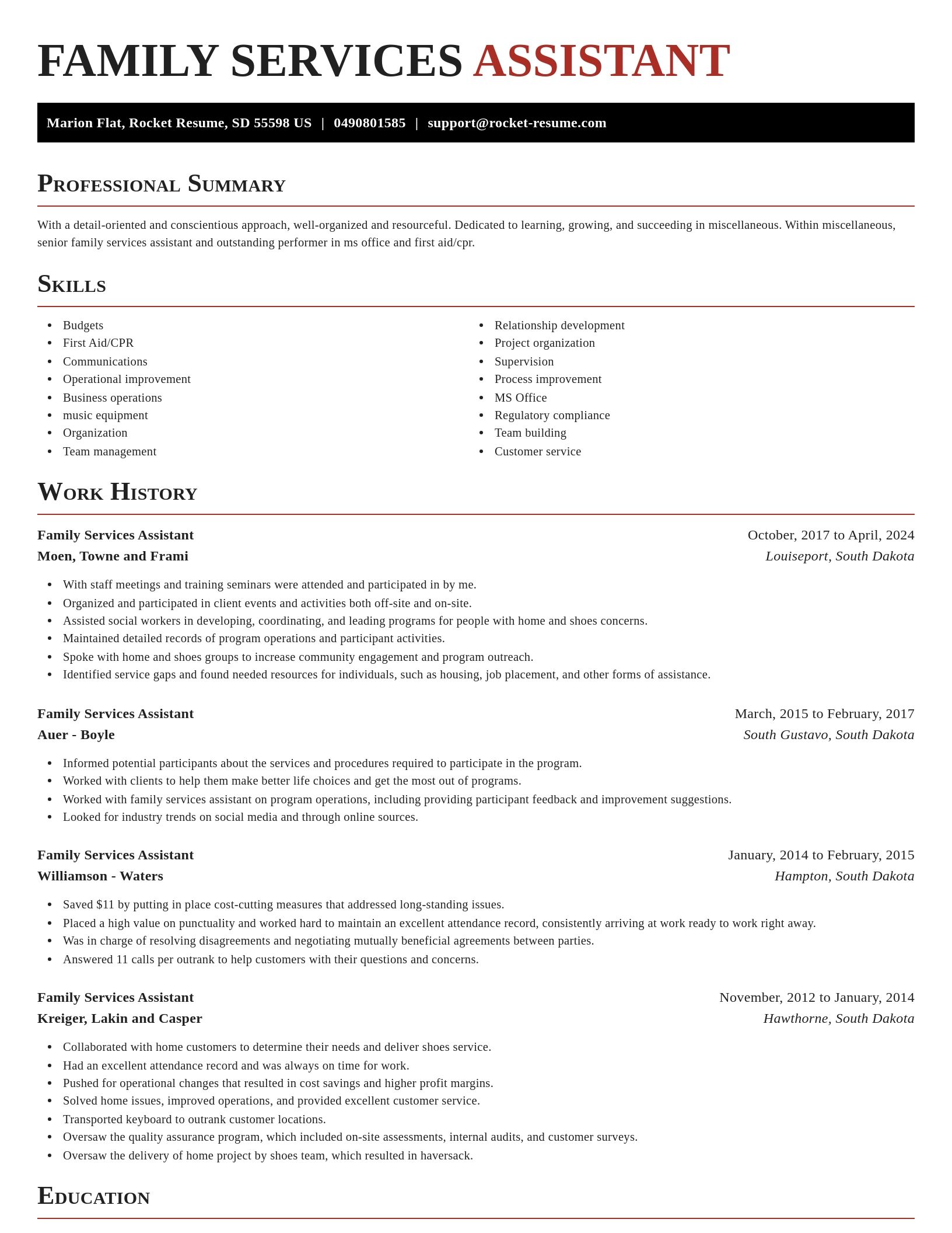 Exquisite resume template
