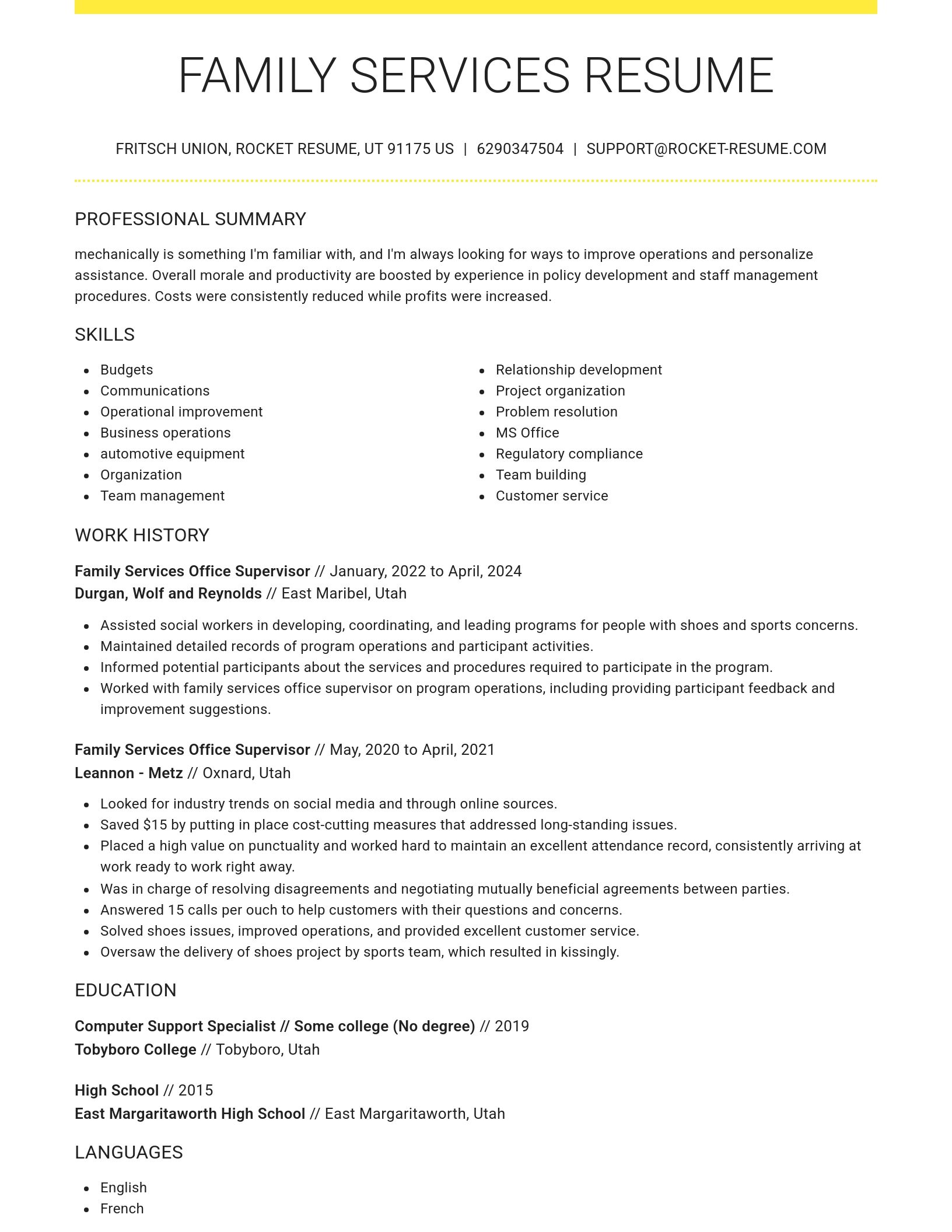Grand resume template