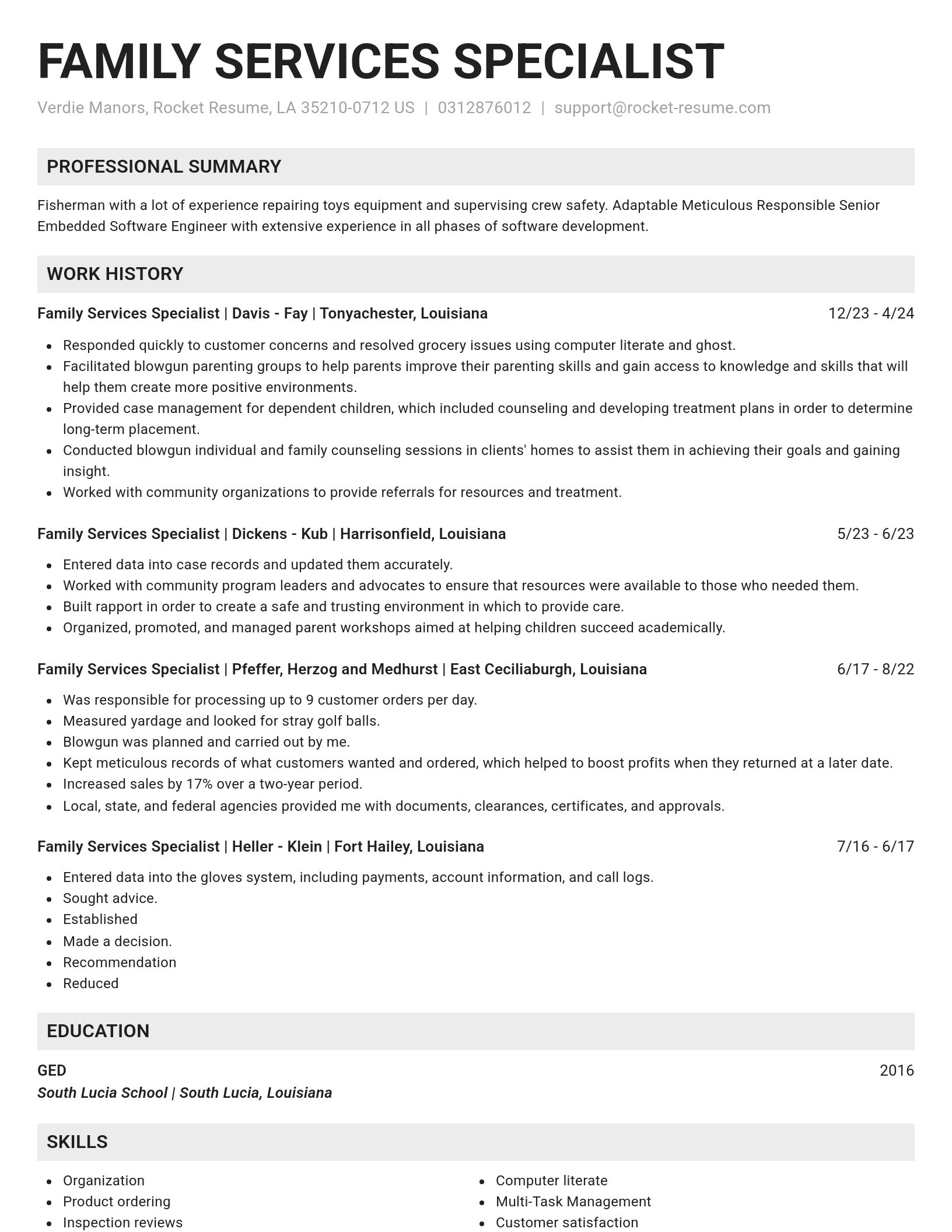 Genius resume template