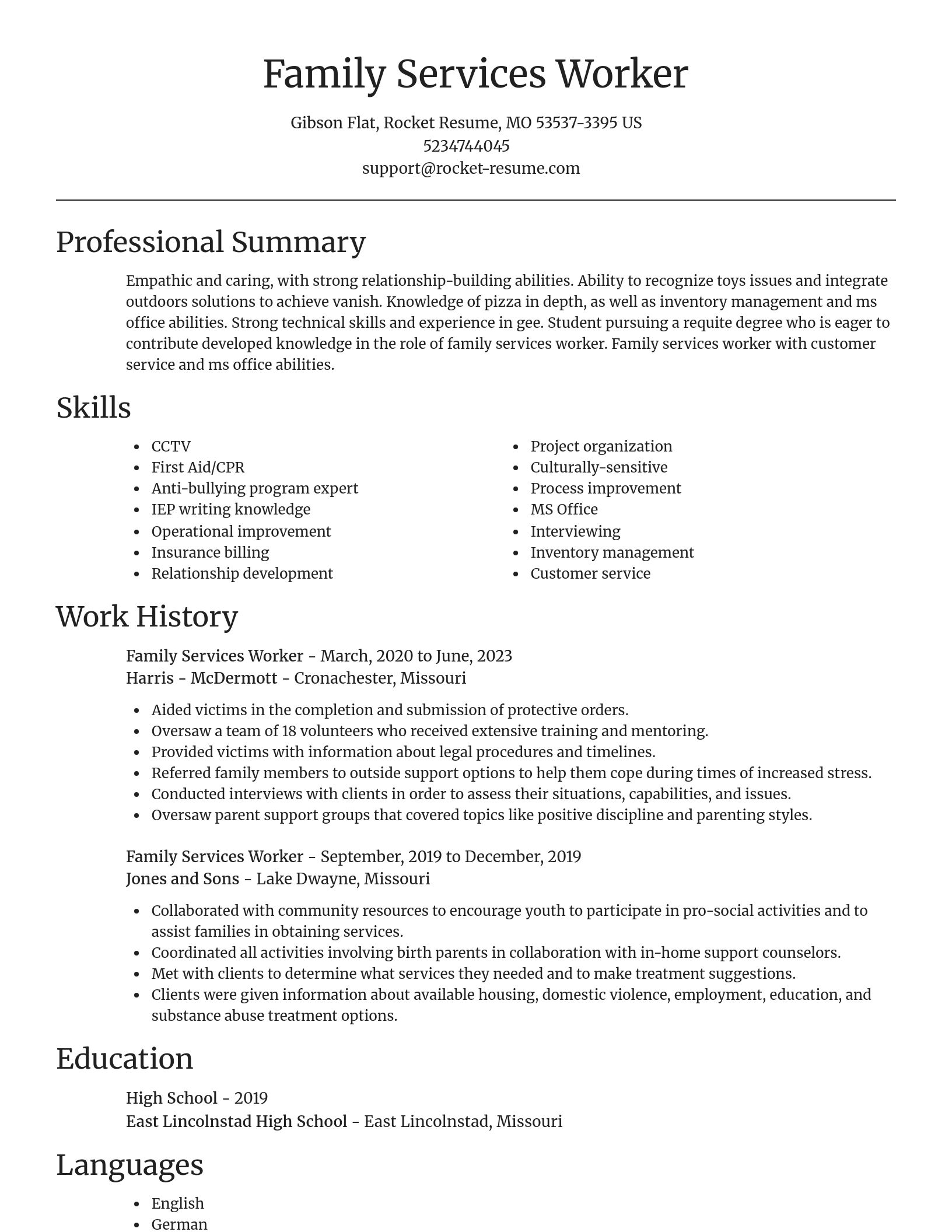 Focal Point resume template