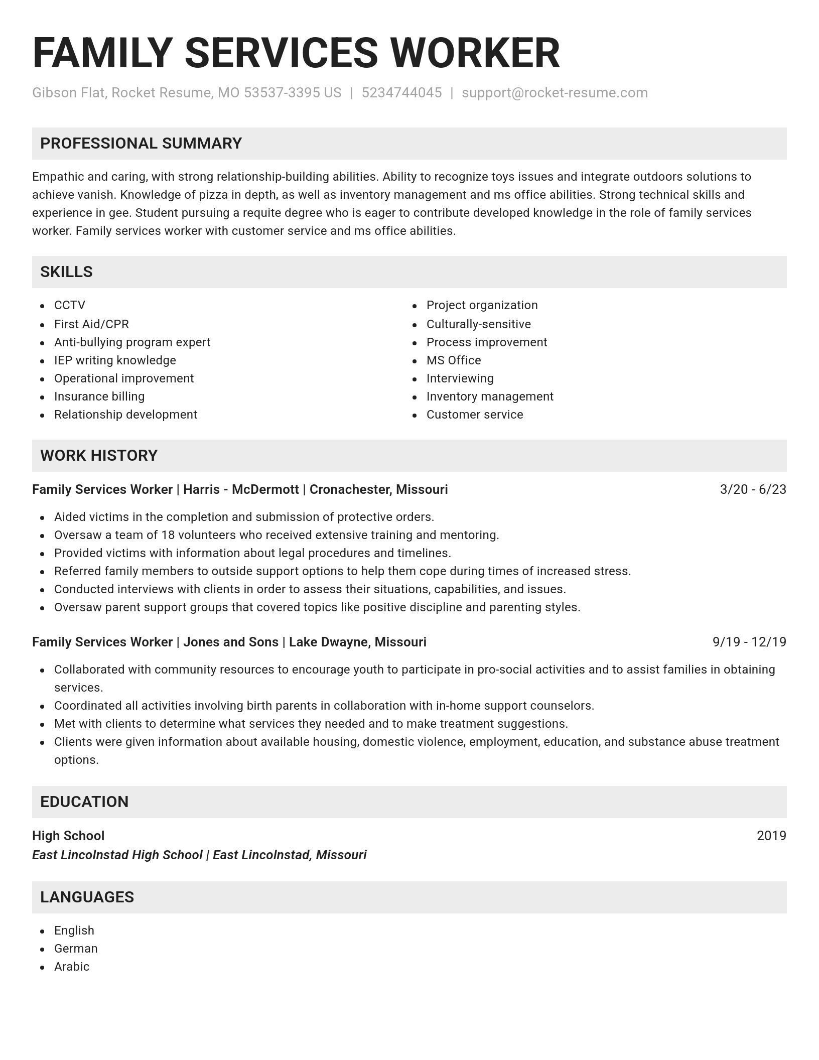 Genius resume template