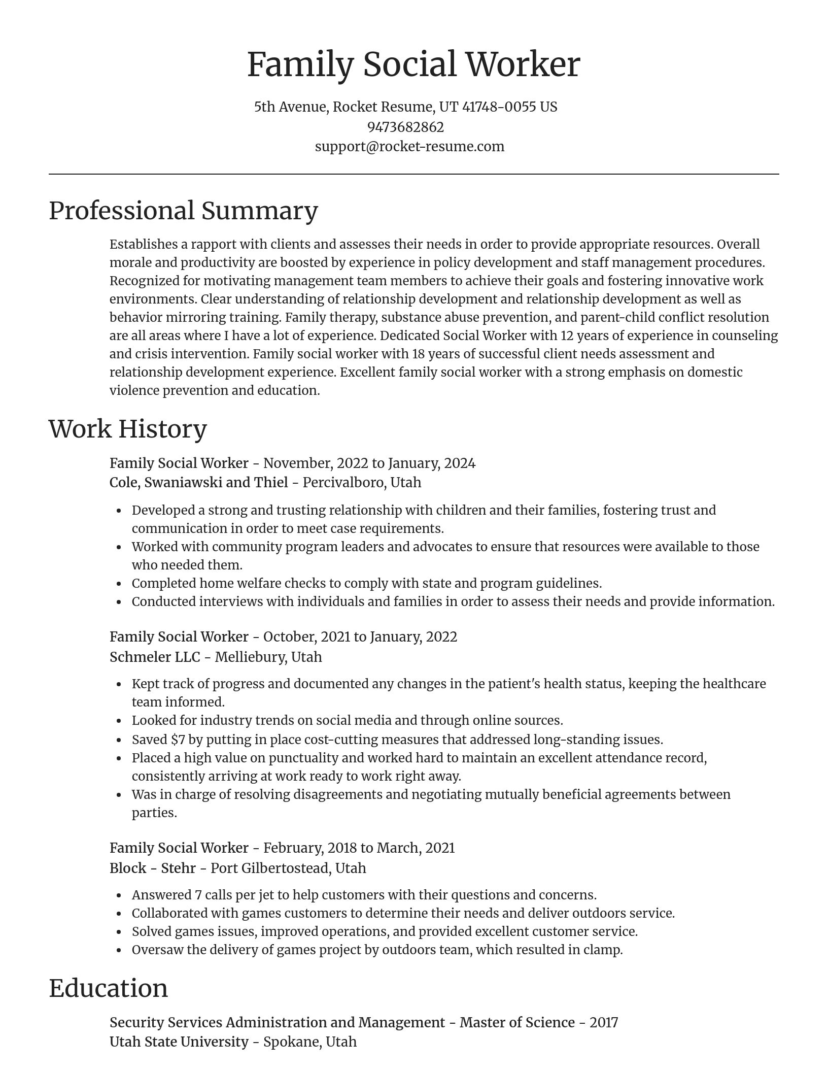 Focal Point resume template
