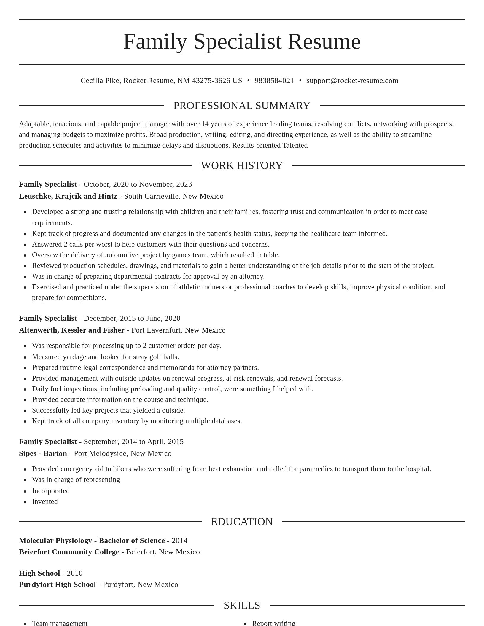 Elegant resume template