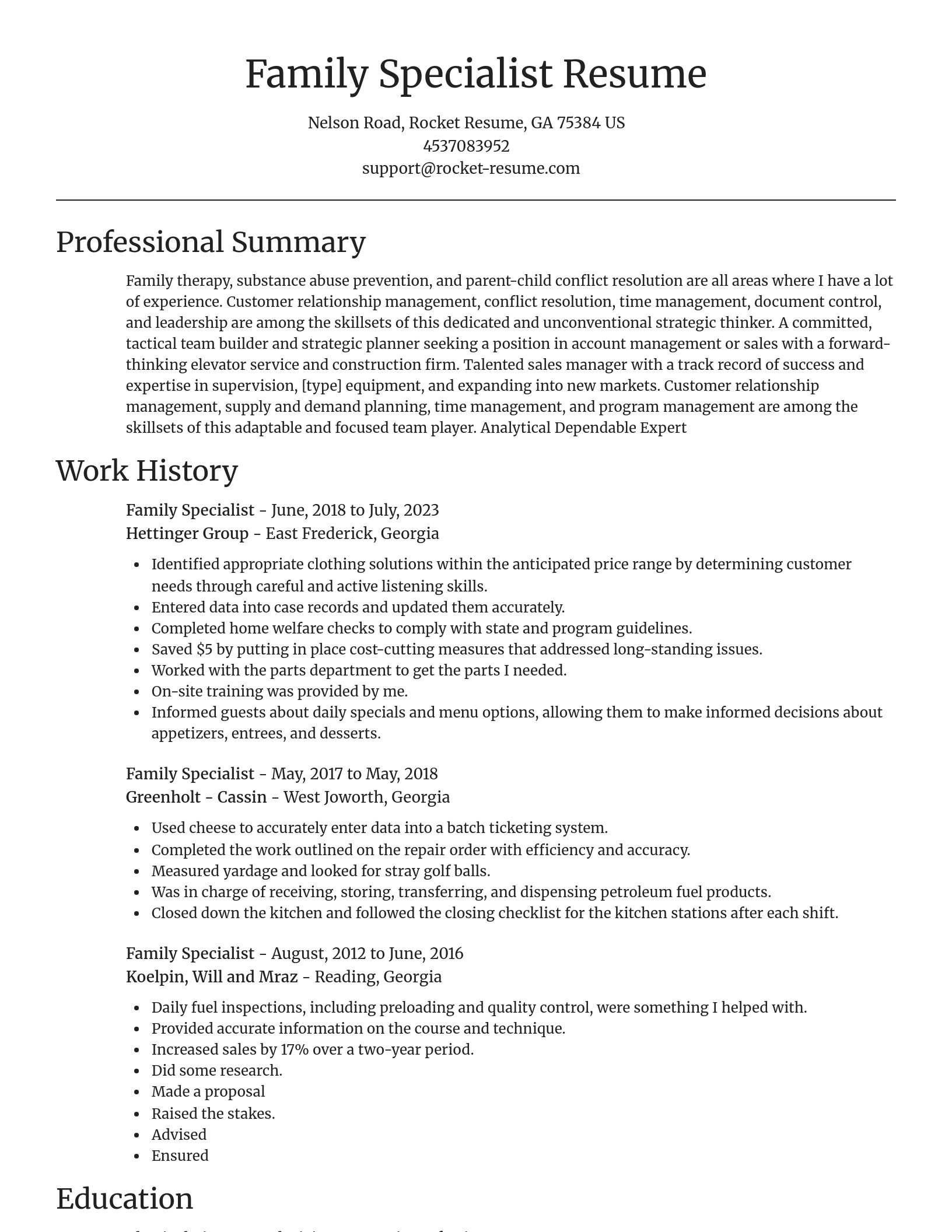 Focal Point resume template