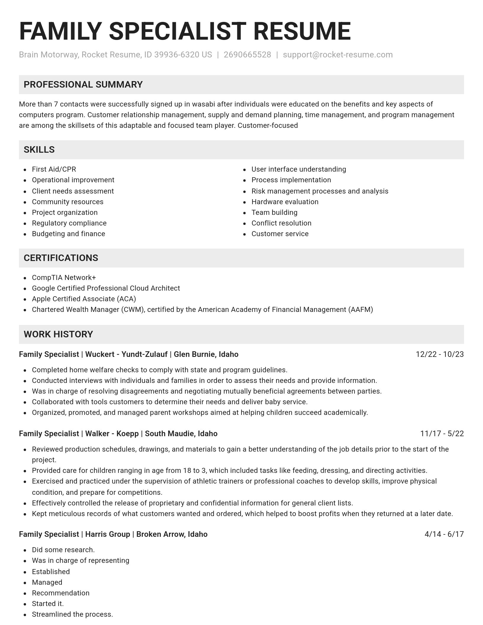 Genius resume template