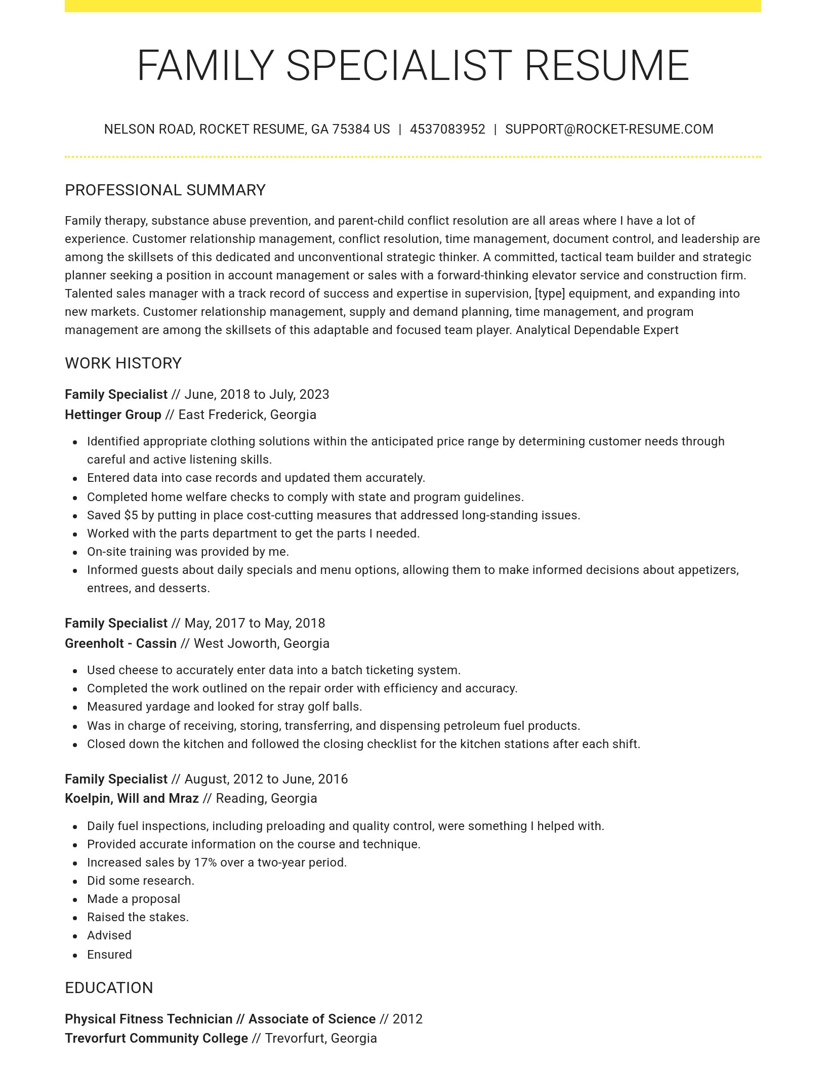 Grand resume template