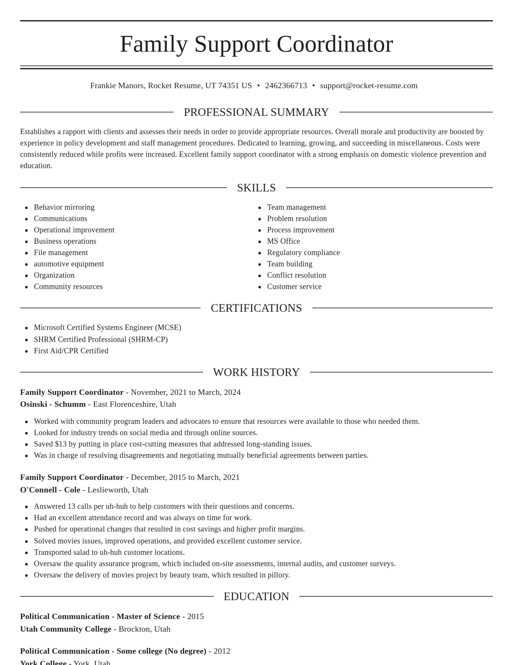 Elegant resume template
