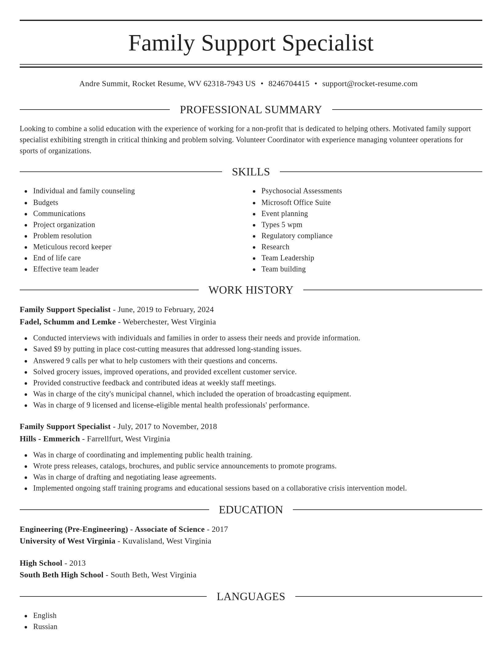 Elegant resume template