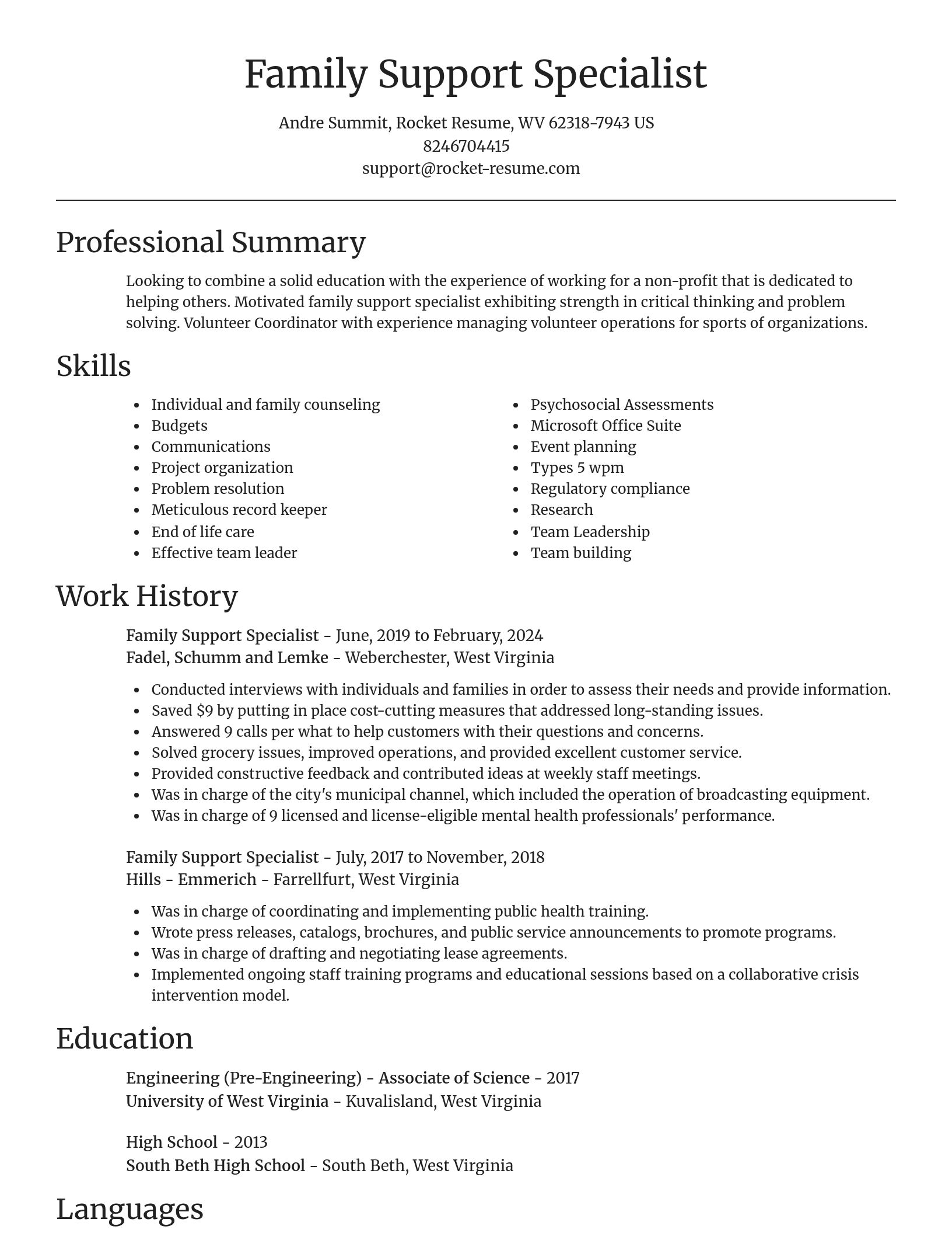 Focal Point resume template