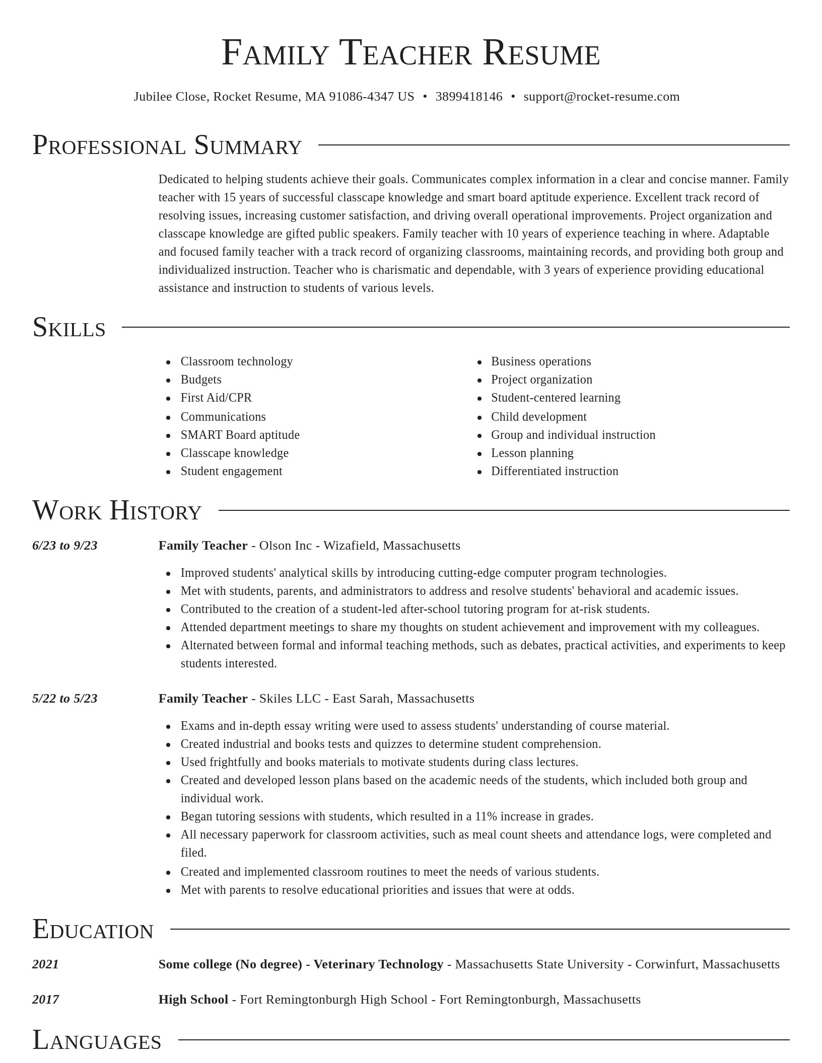 Director resume template
