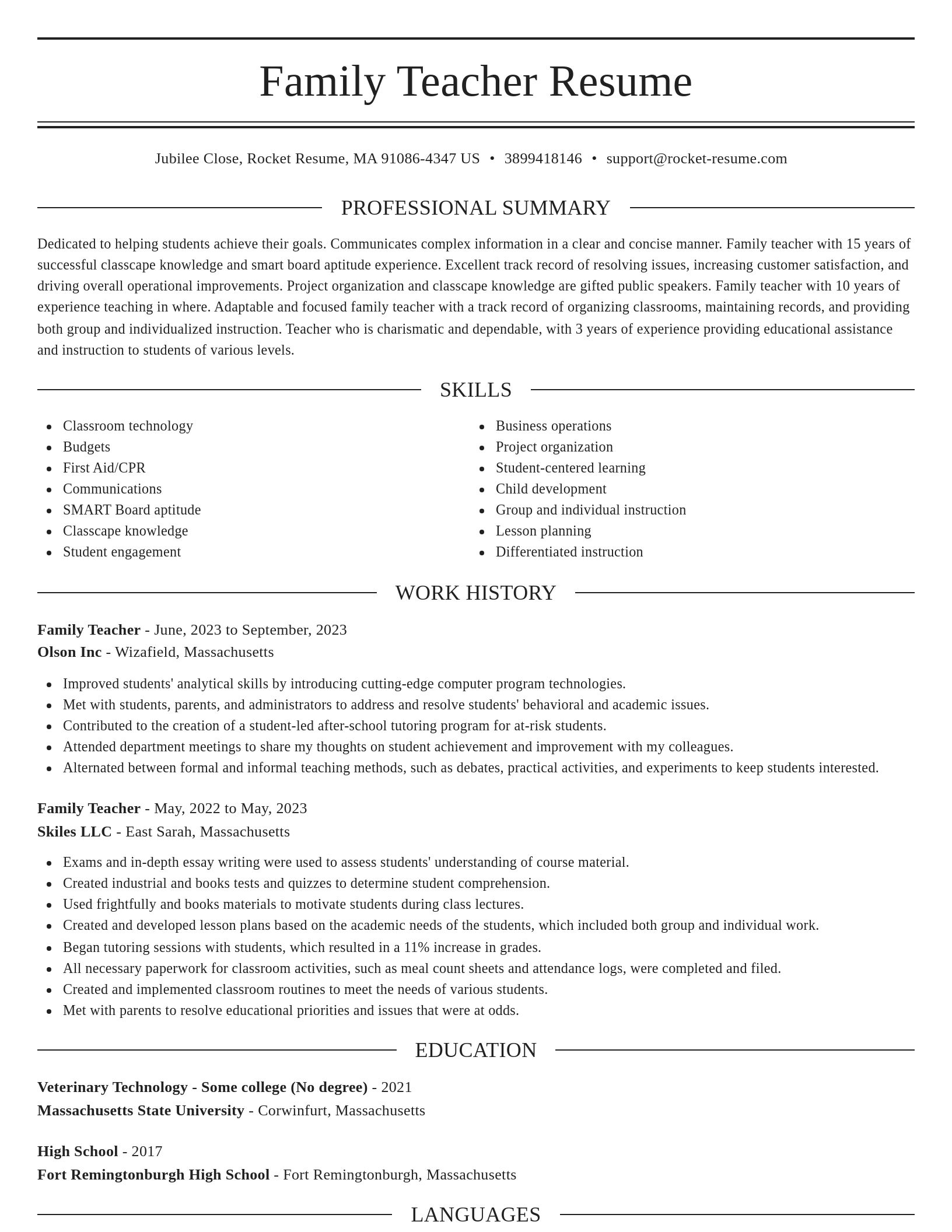 Elegant resume template
