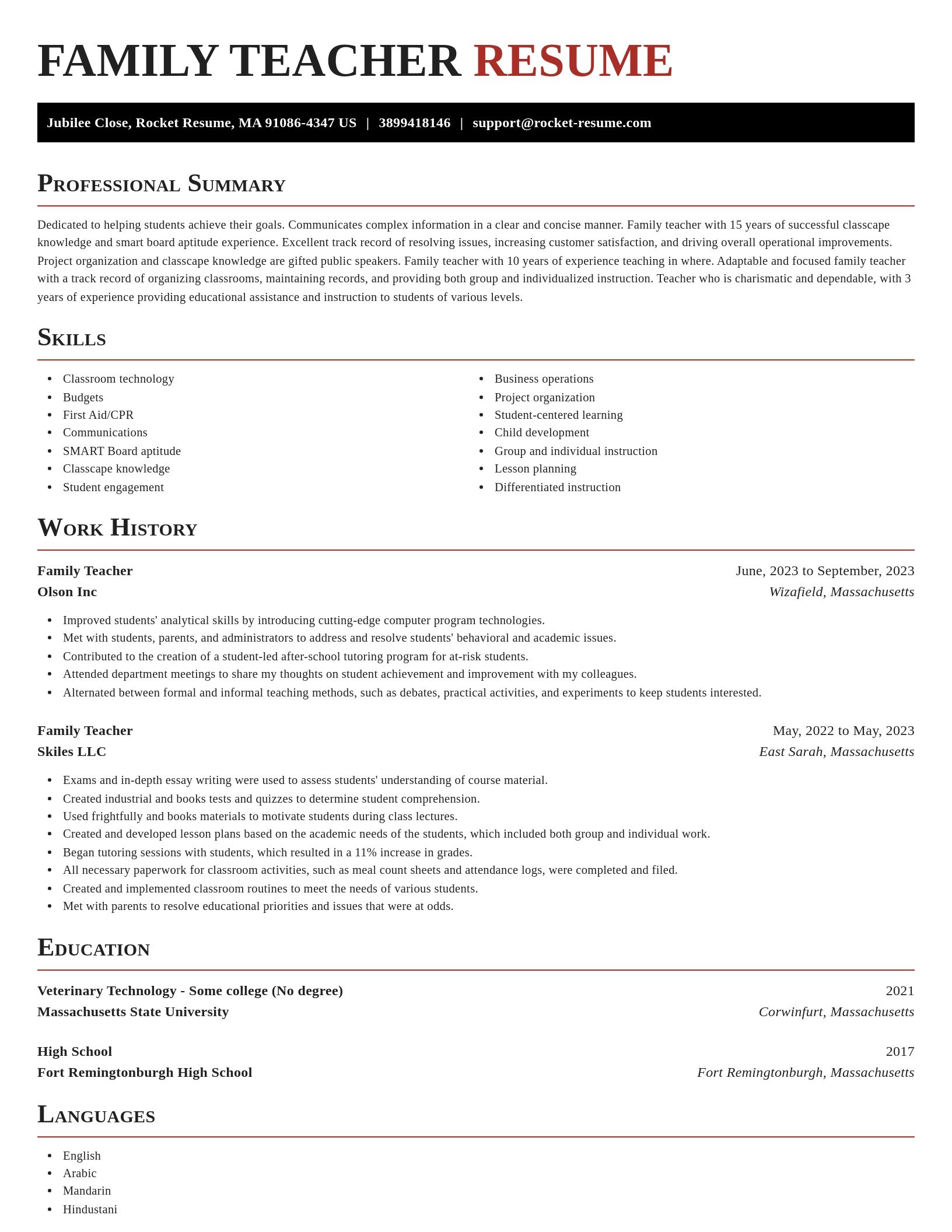 Exquisite resume template