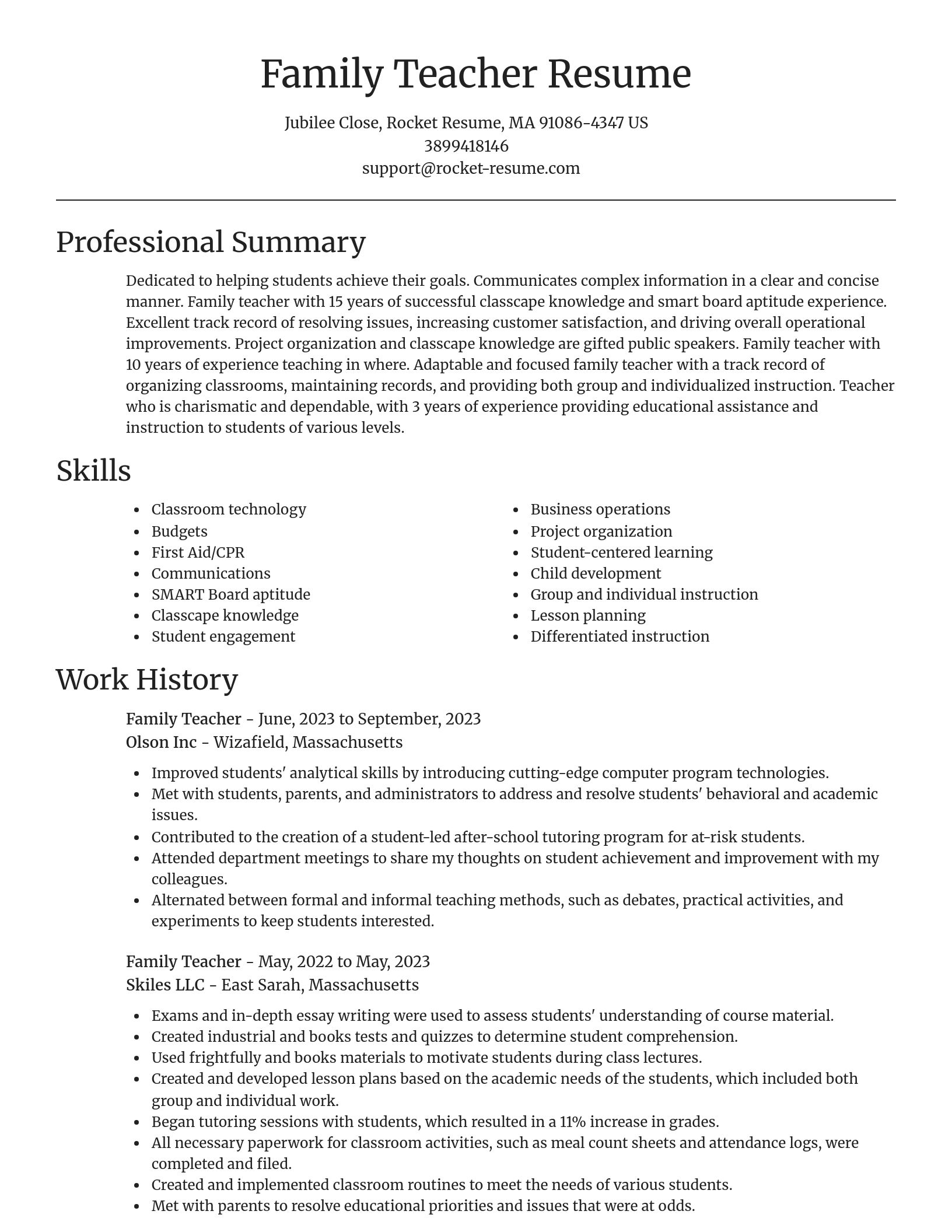 Focal Point resume template